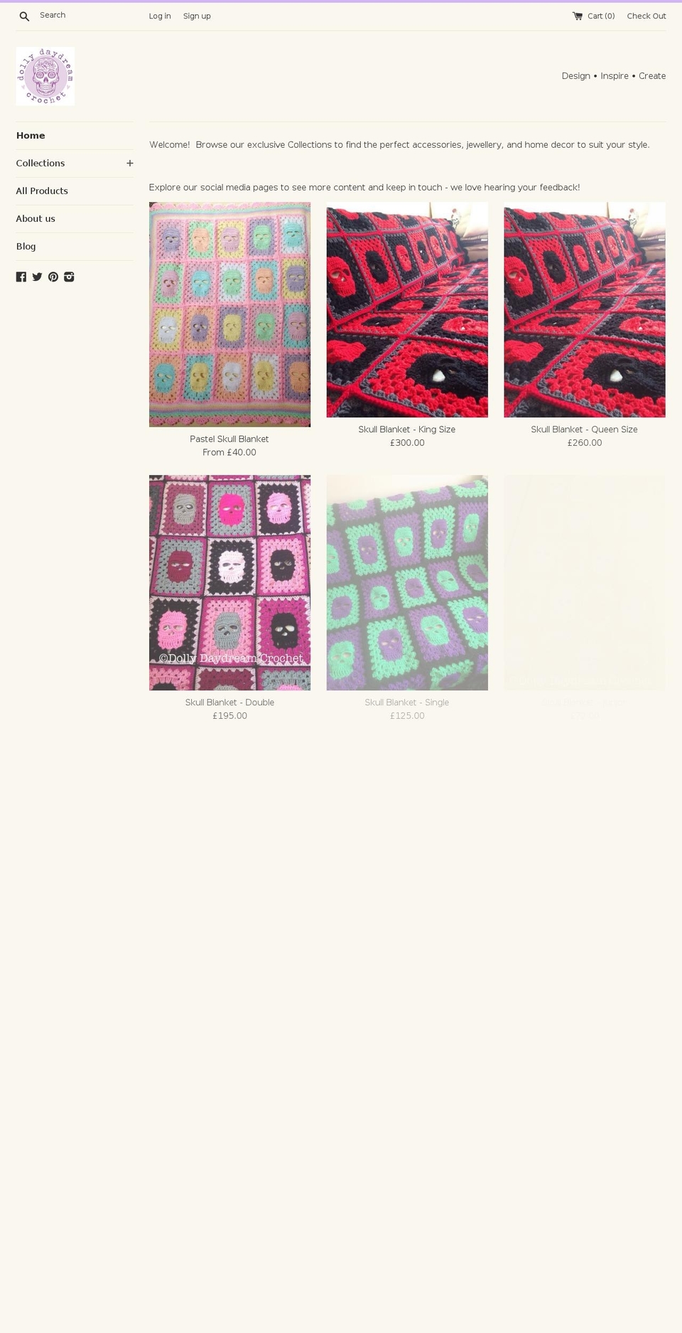 dollydaydreamcrochet.com — Shopify storefront screenshot