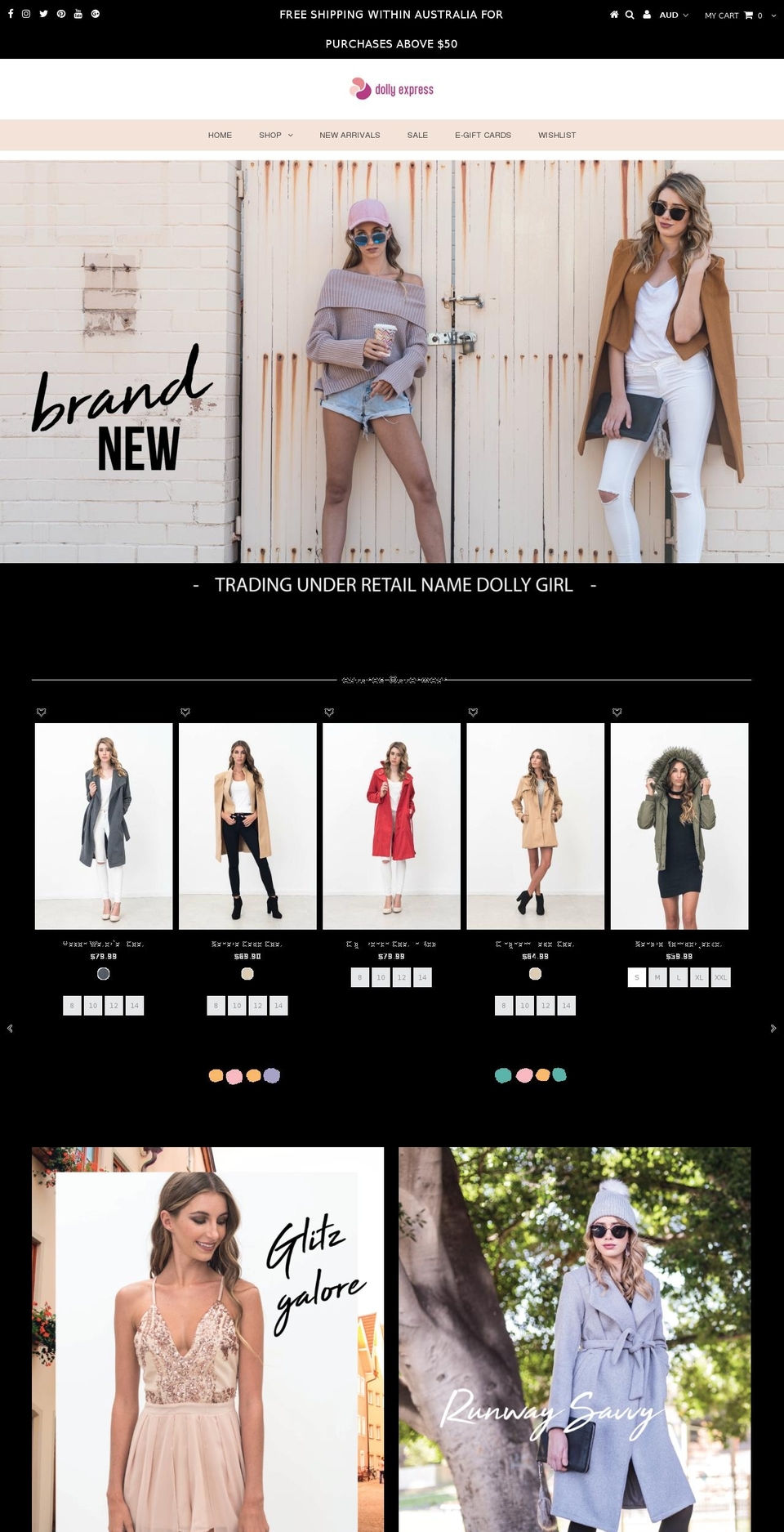 dollyexpress.com — Shopify storefront screenshot
