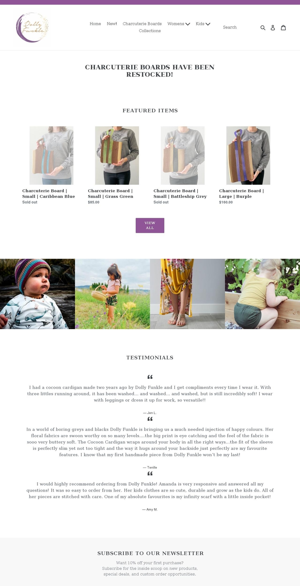 dollyfunkle.ca shopify website screenshot