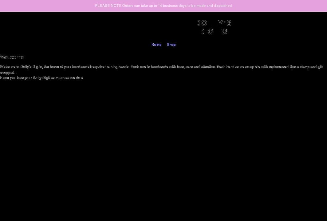 dollysdigits.co.uk shopify website screenshot