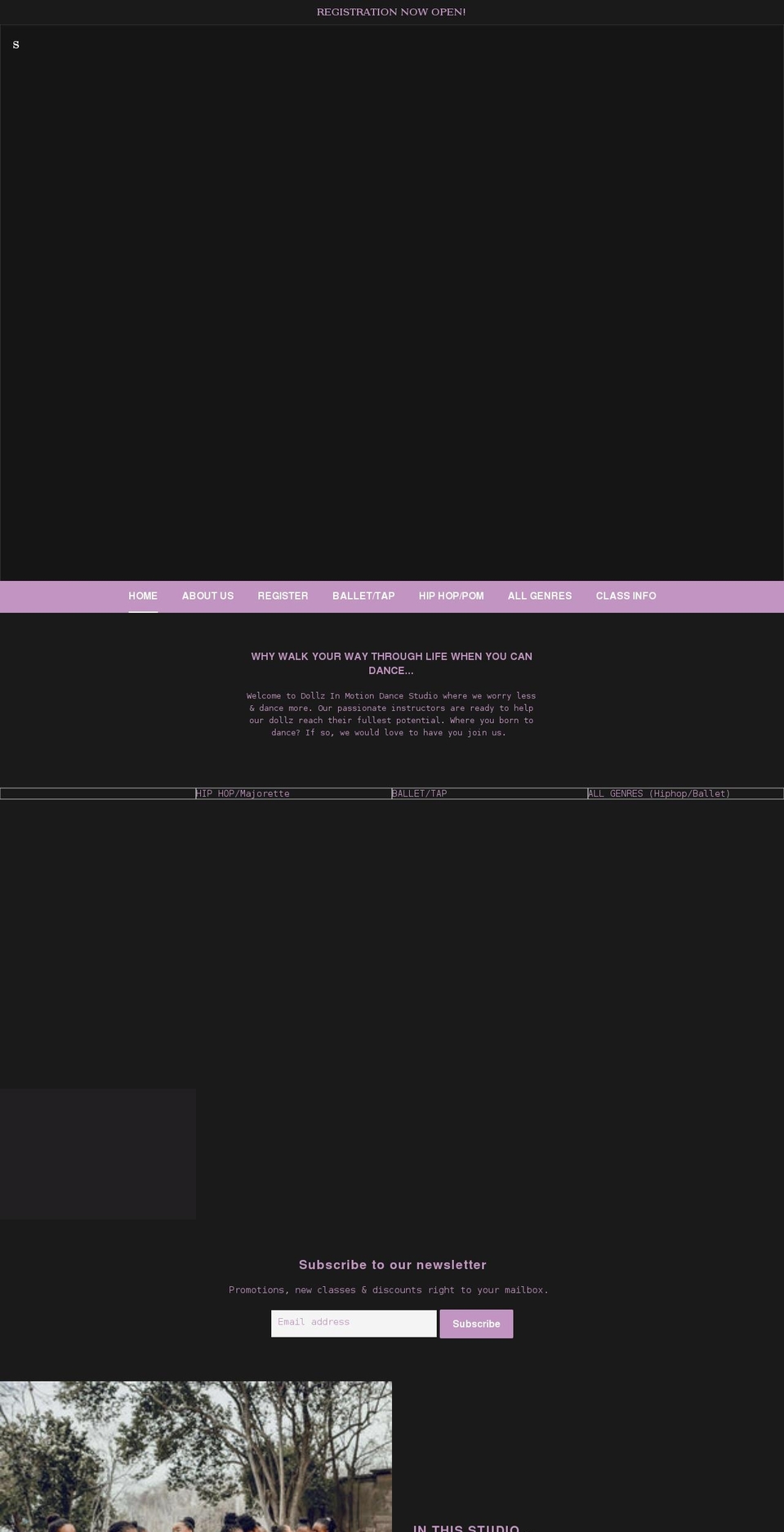 dollzinmotion.com shopify website screenshot