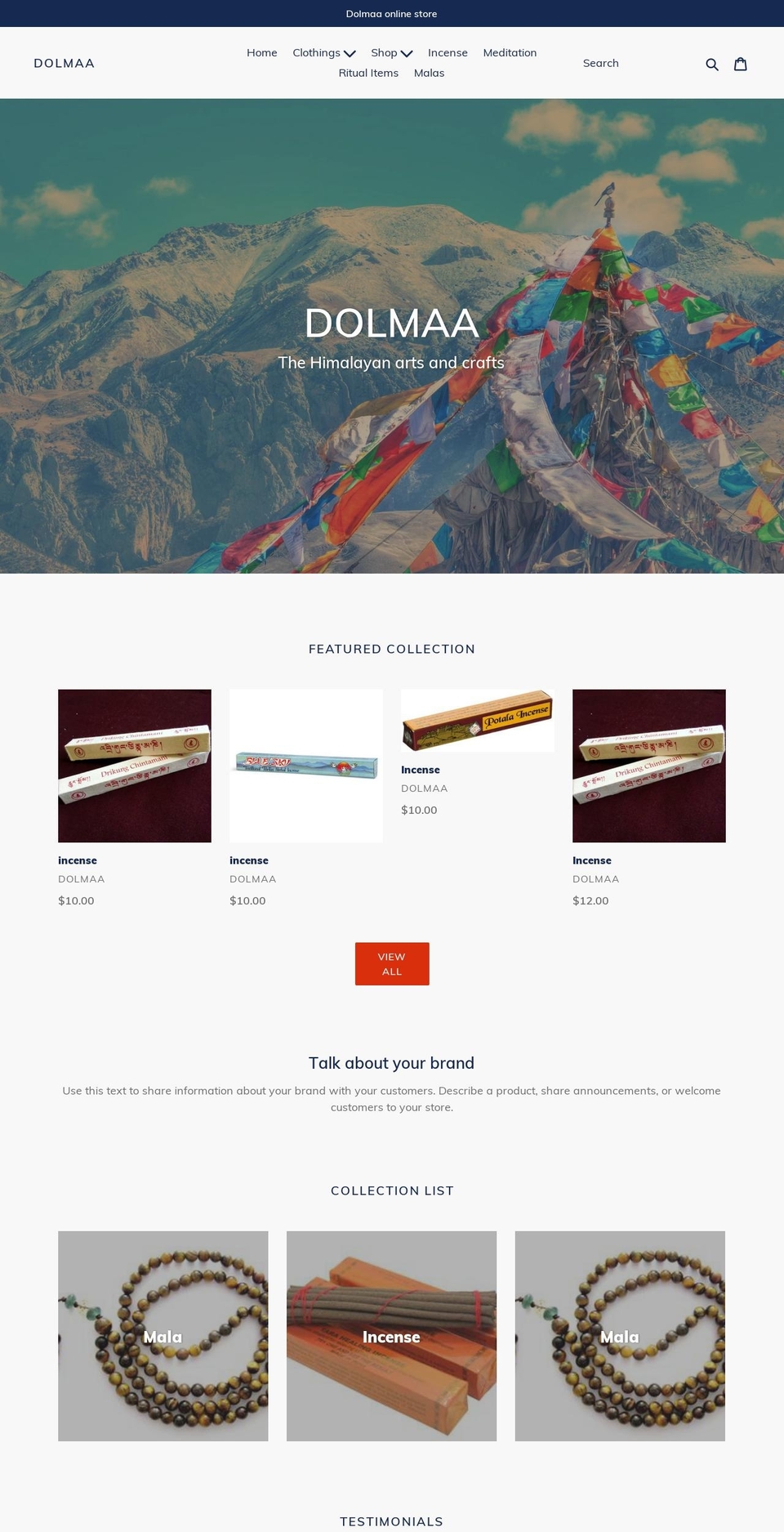 dolmaa.com — Shopify storefront screenshot