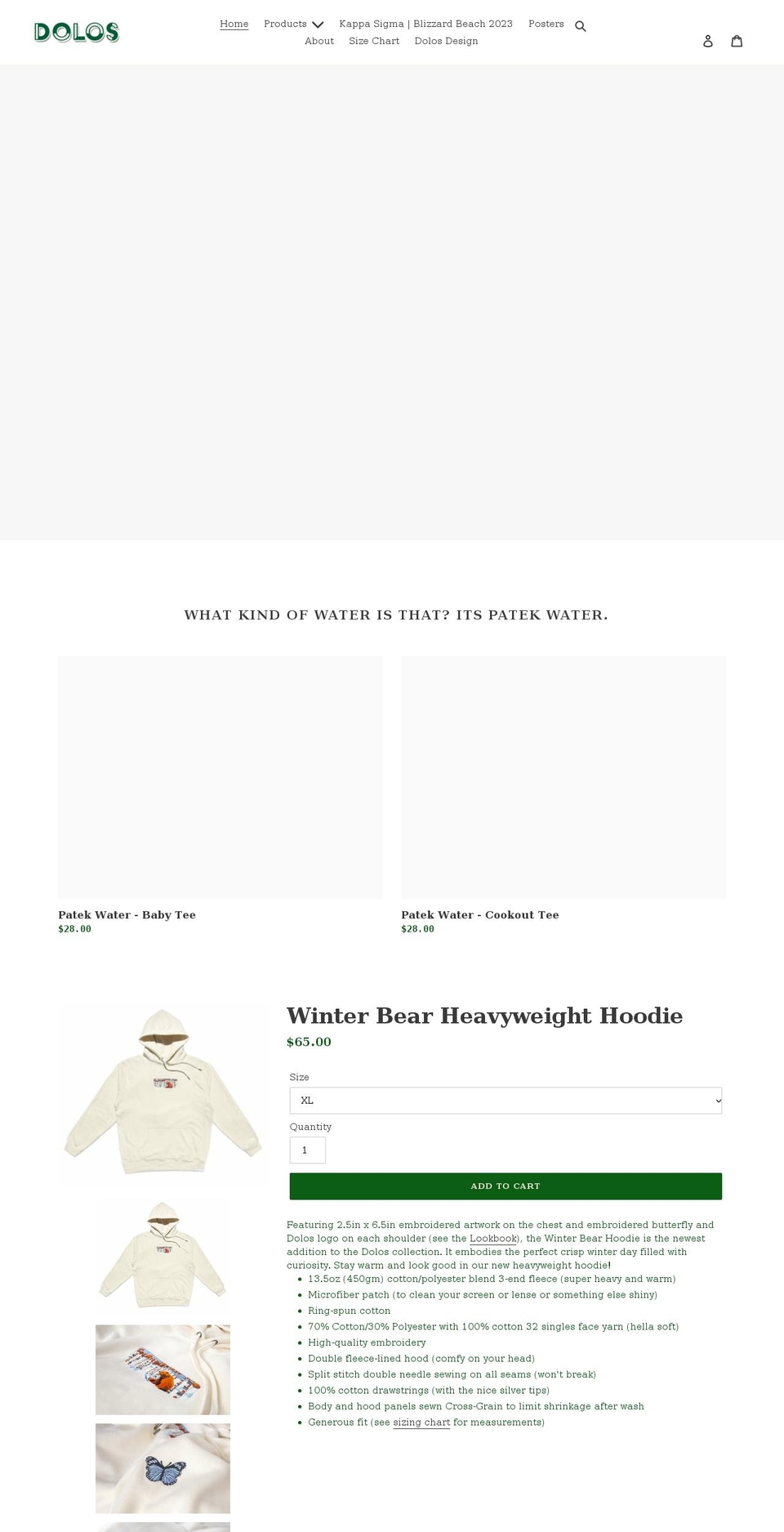 dolosclothing.com shopify website screenshot