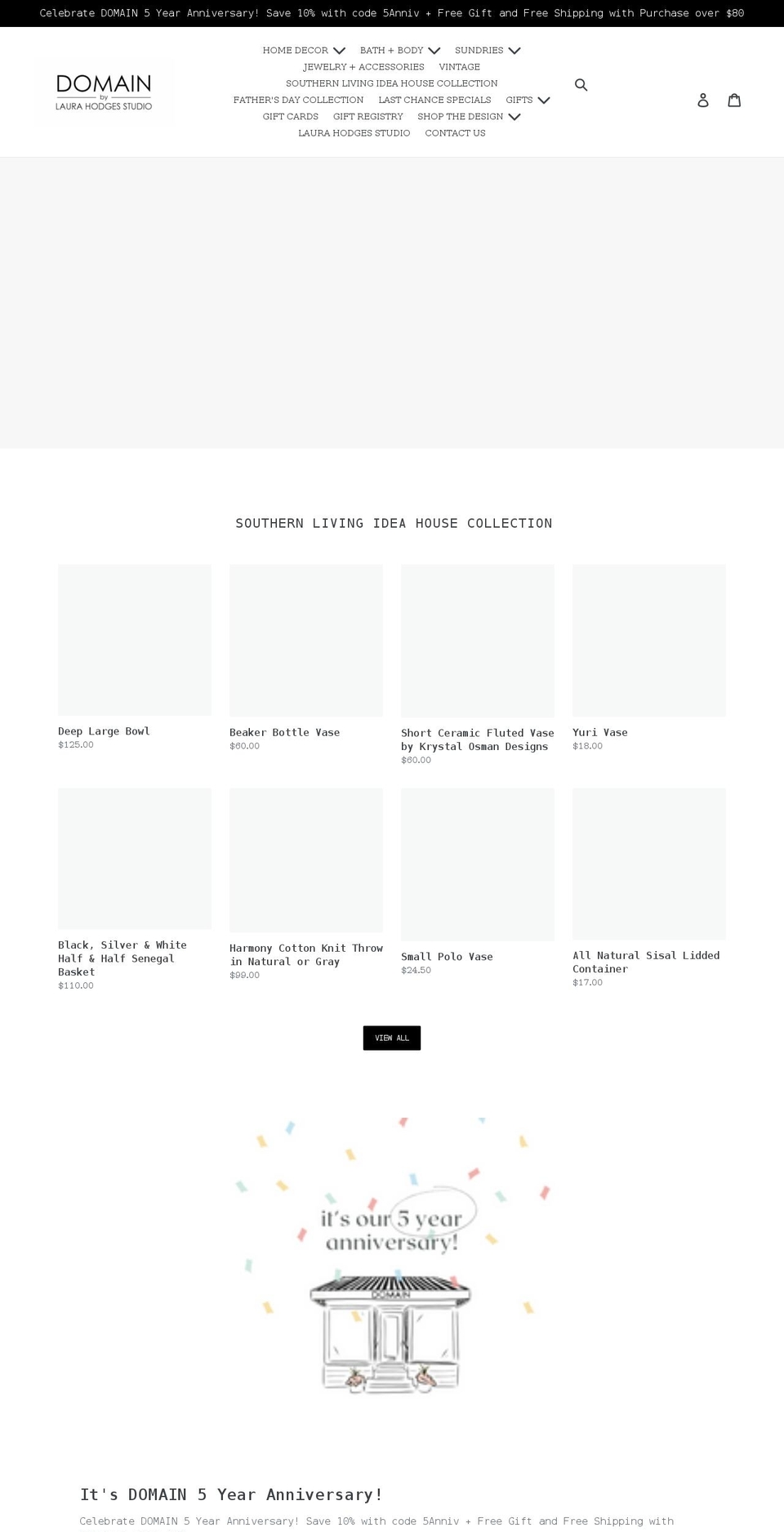 domainbylaurahodgesstudio.com shopify website screenshot