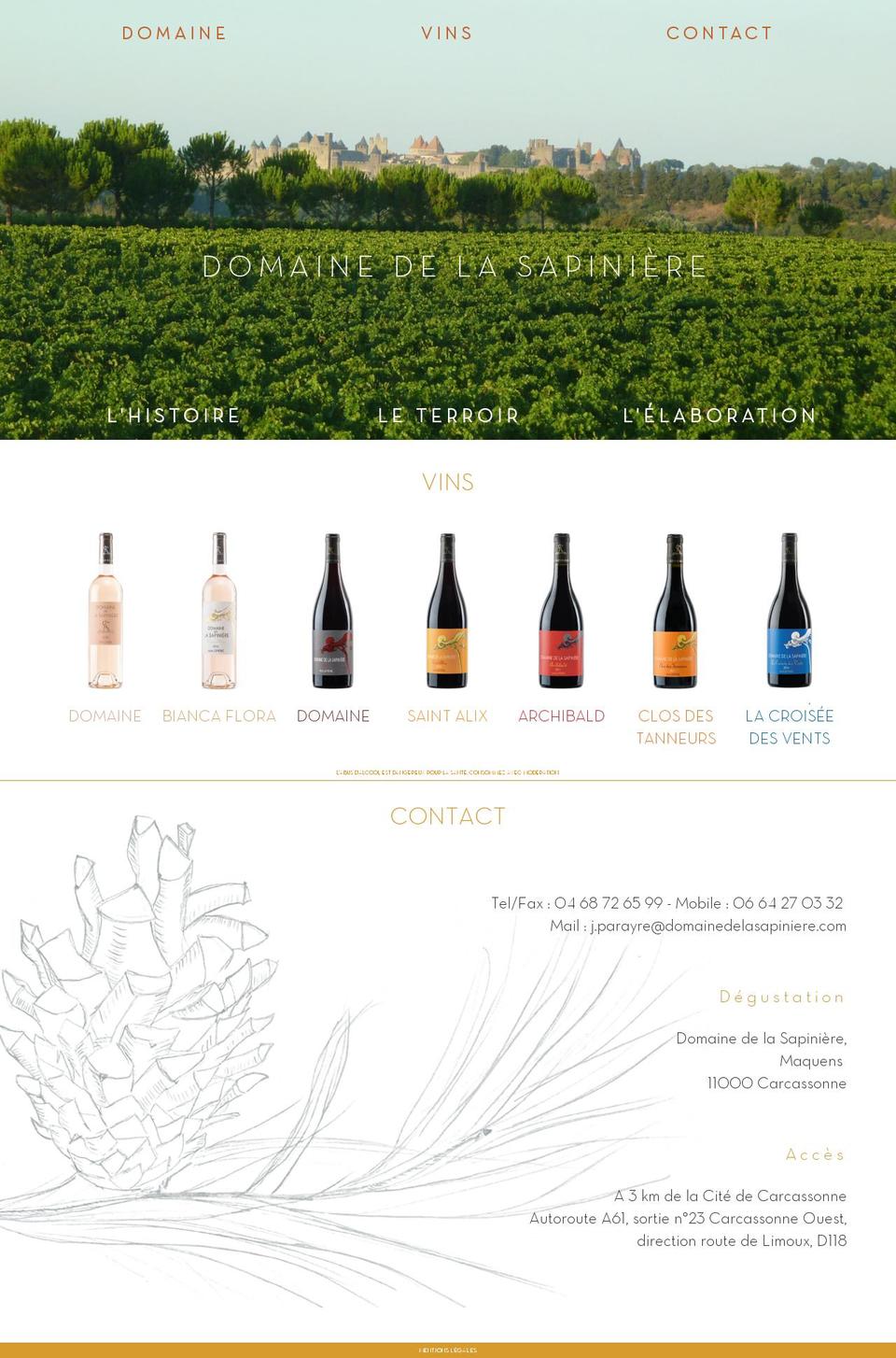 domainedelasapiniere.com shopify website screenshot