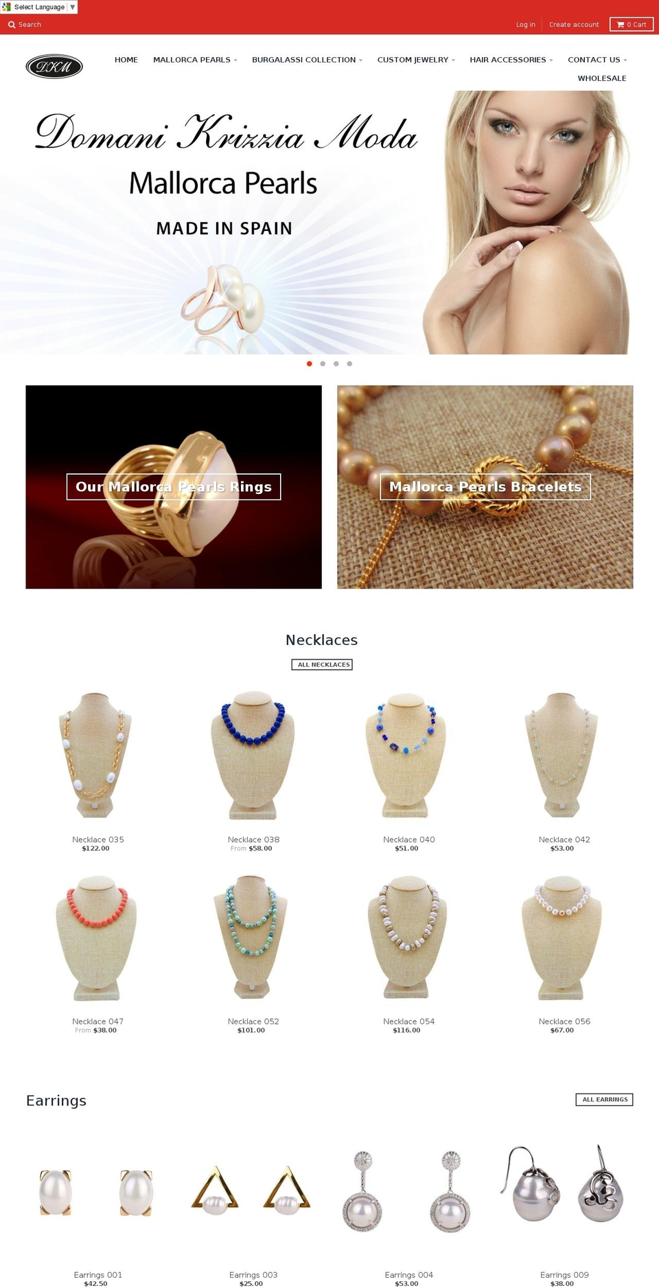 domanikrizziamoda.com shopify website screenshot