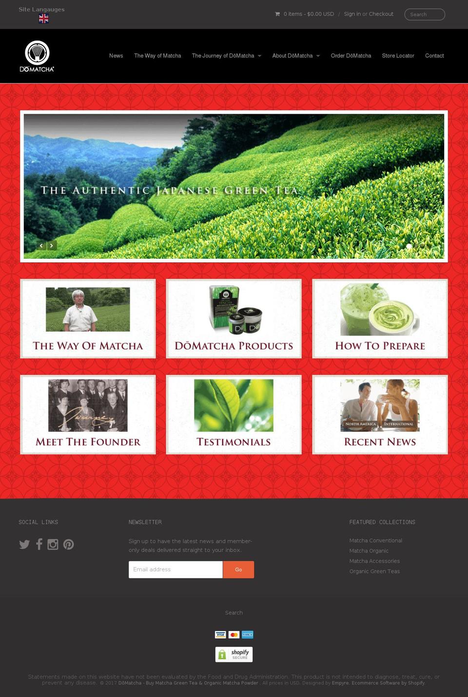 domatcha.com shopify website screenshot