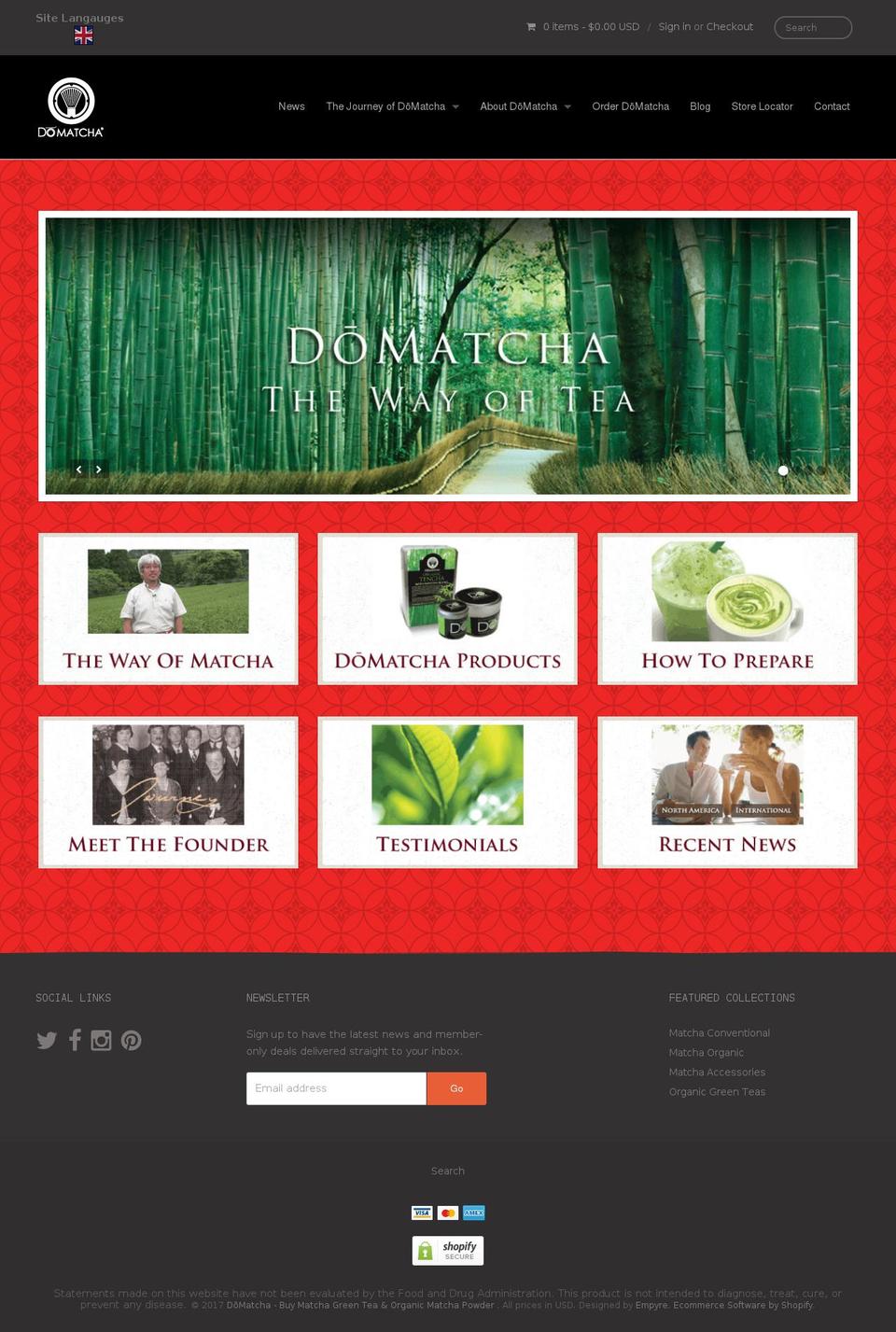 DoMatcha Main Site - Providence Theme Shopify theme site example domatcha.net