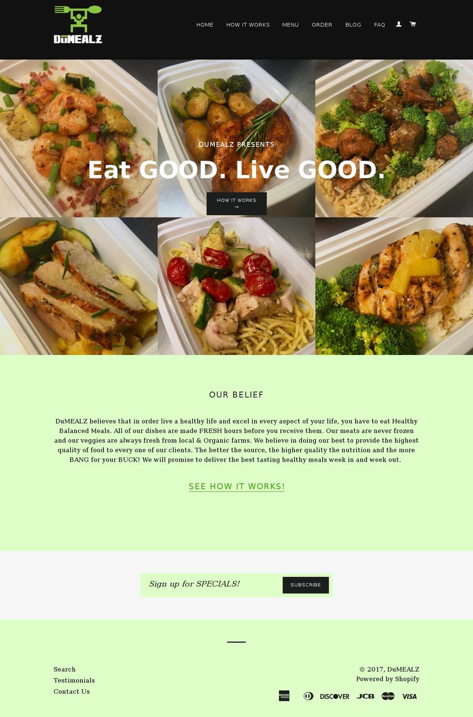 domeals.com shopify website screenshot