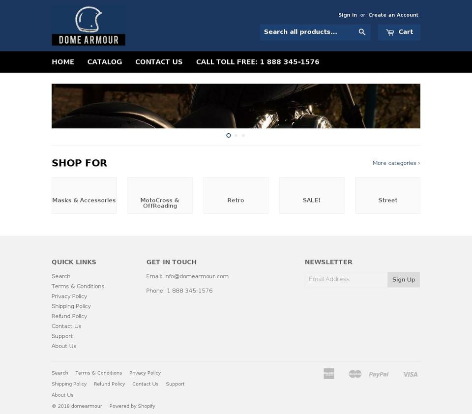 themex-1 Shopify theme site example domearmour.com