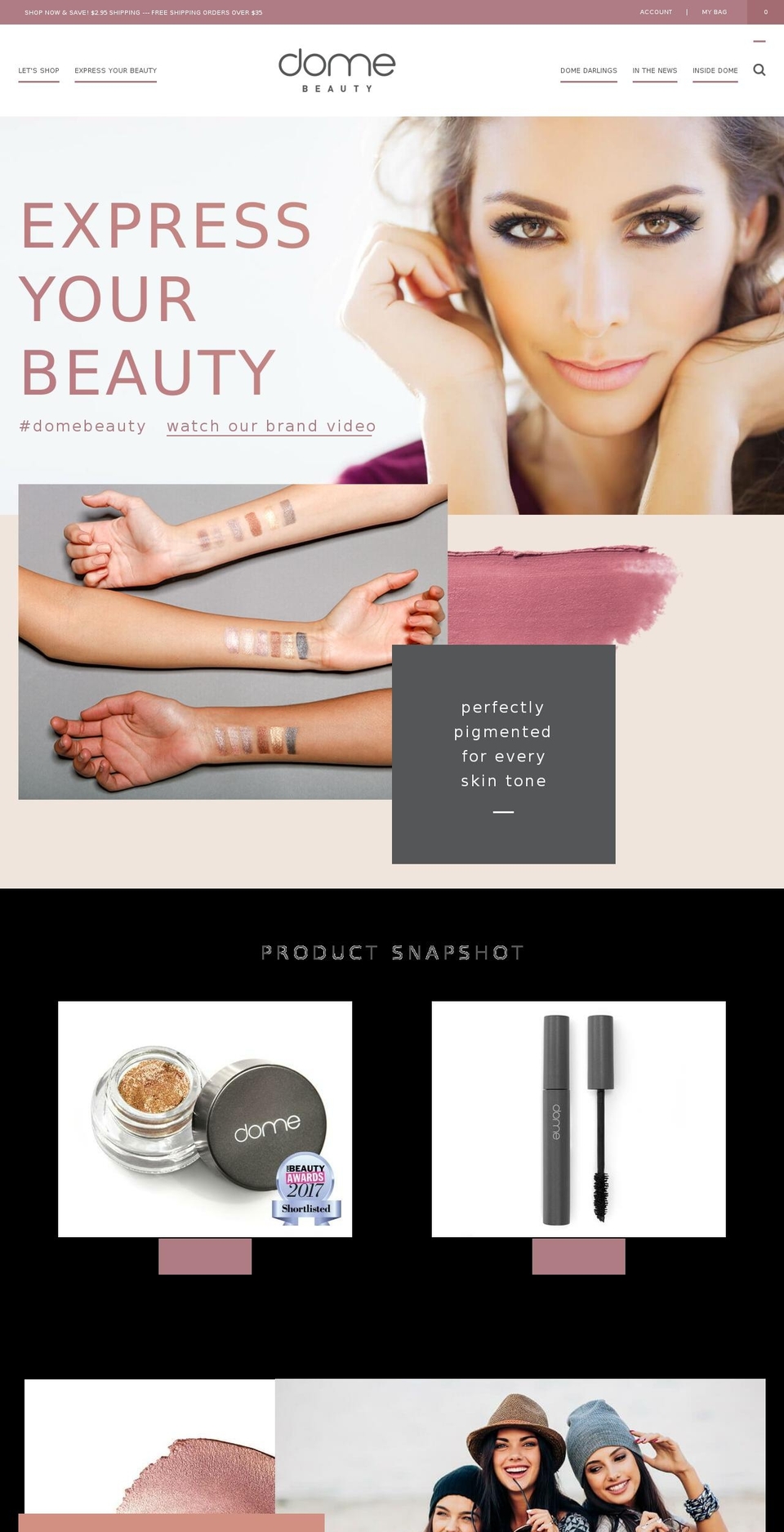 domebeauty.net shopify website screenshot