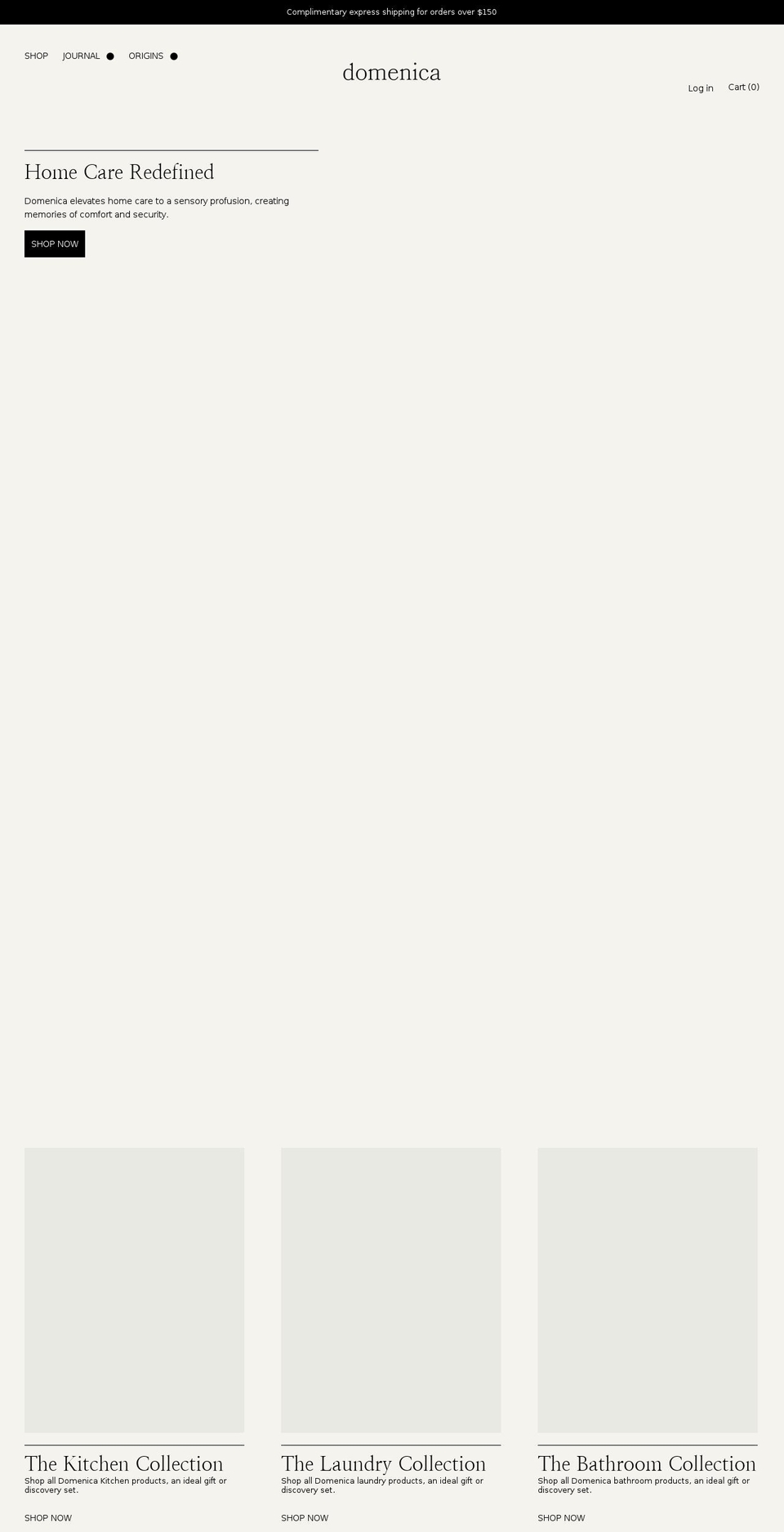 domenicaformulations.com shopify website screenshot