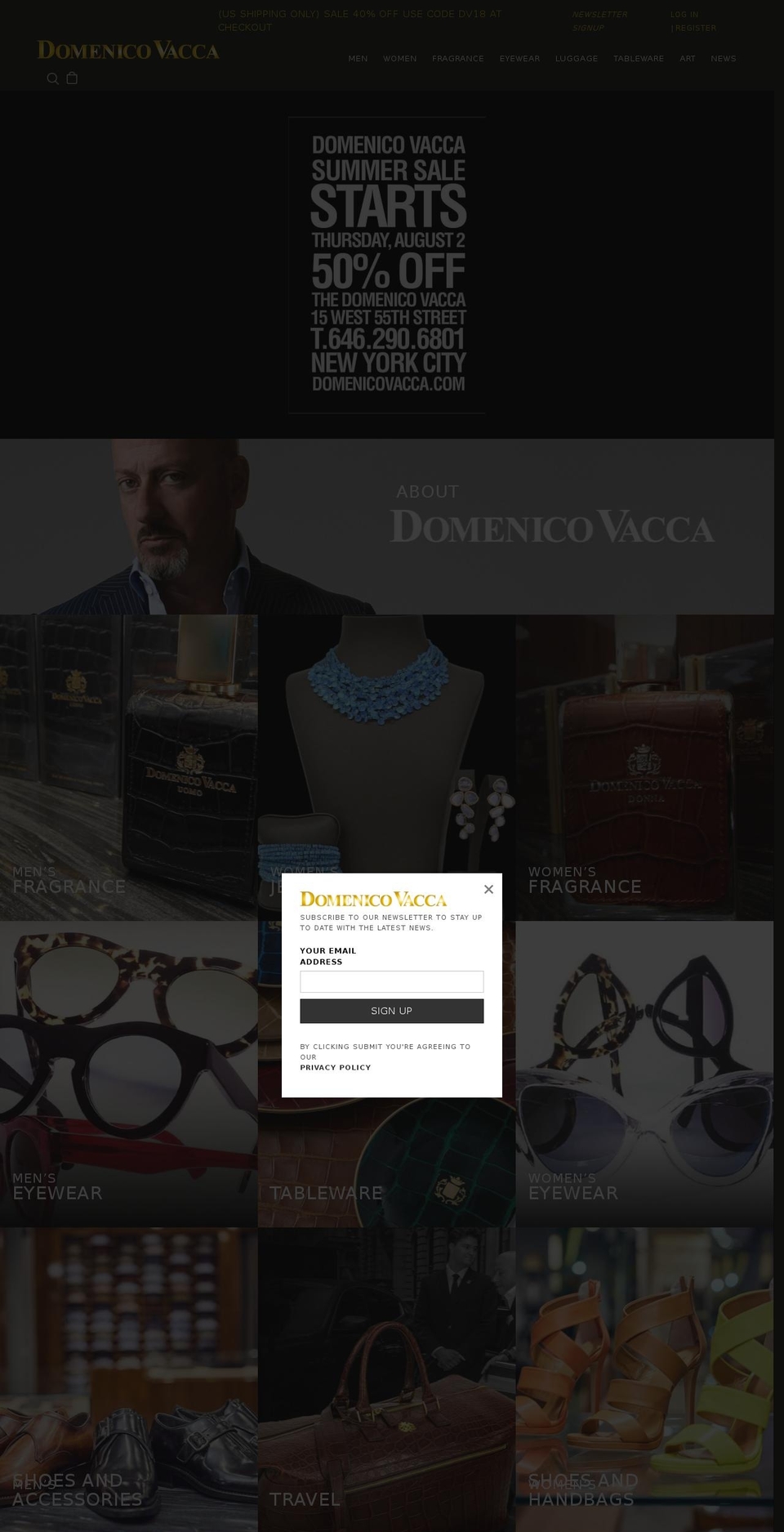 domenicovacca.tv shopify website screenshot