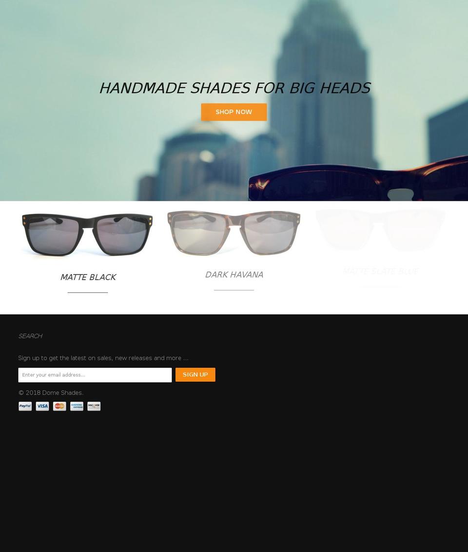 domeshades.com — Shopify storefront screenshot