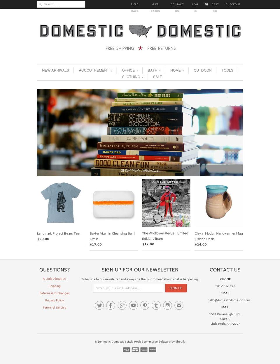domesticdomestic.com shopify website screenshot