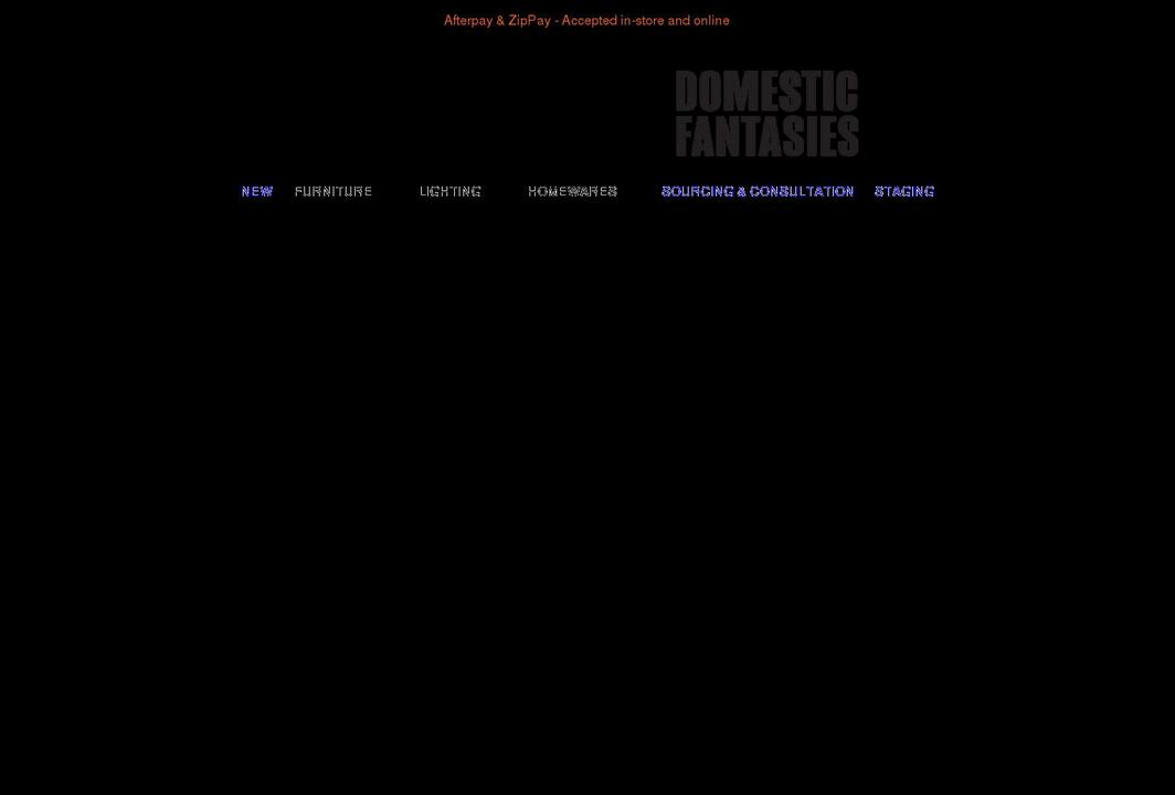 domesticfantasies.com shopify website screenshot