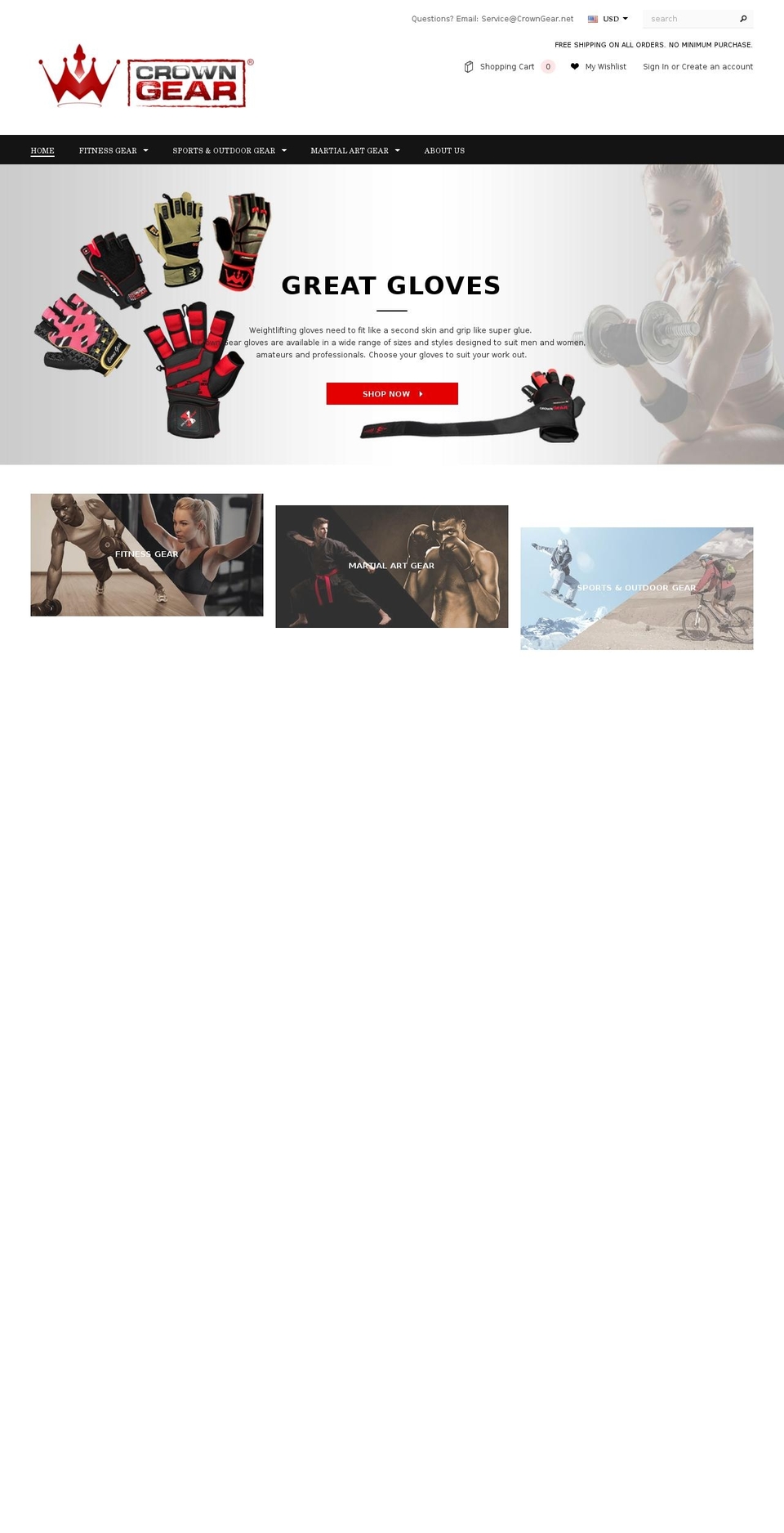 dominatorgloves.com shopify website screenshot