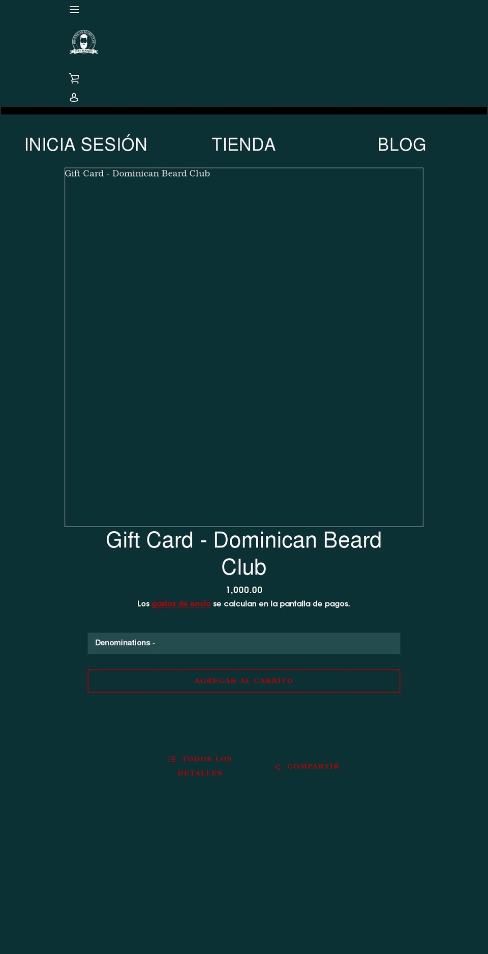 dominicanbeardclub.com shopify website screenshot