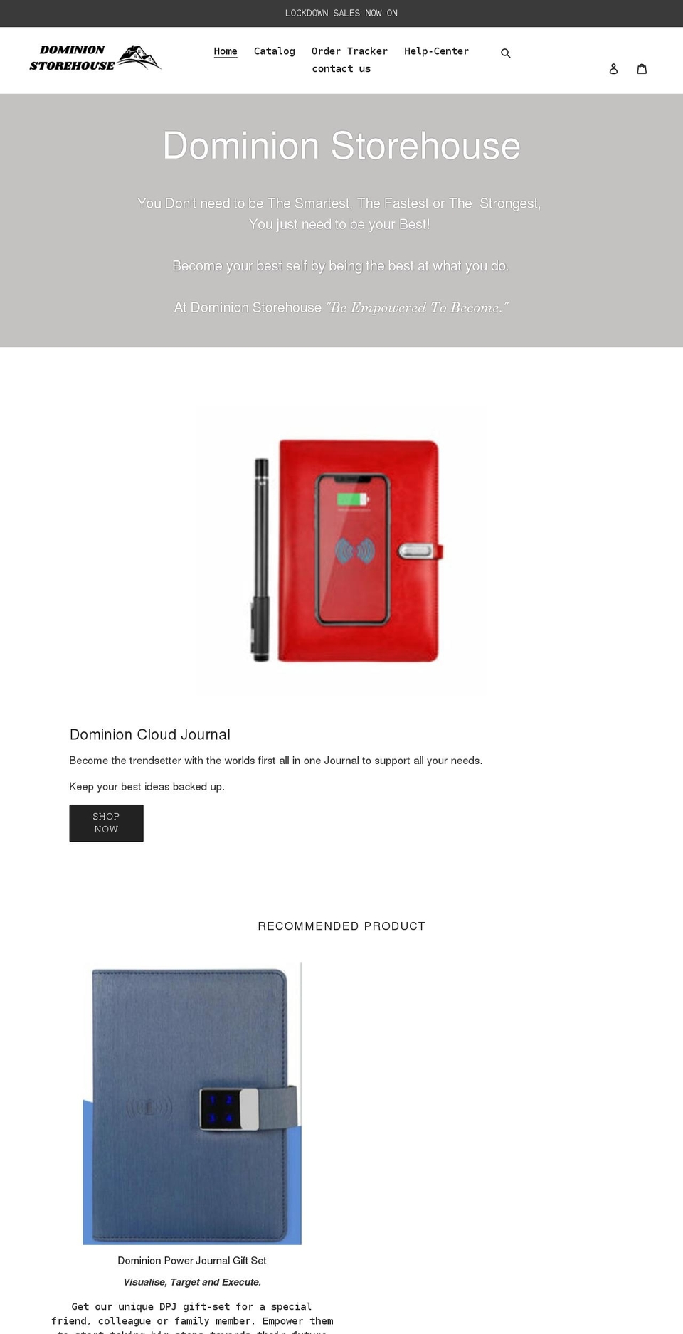 dominionstorehouse.com shopify website screenshot