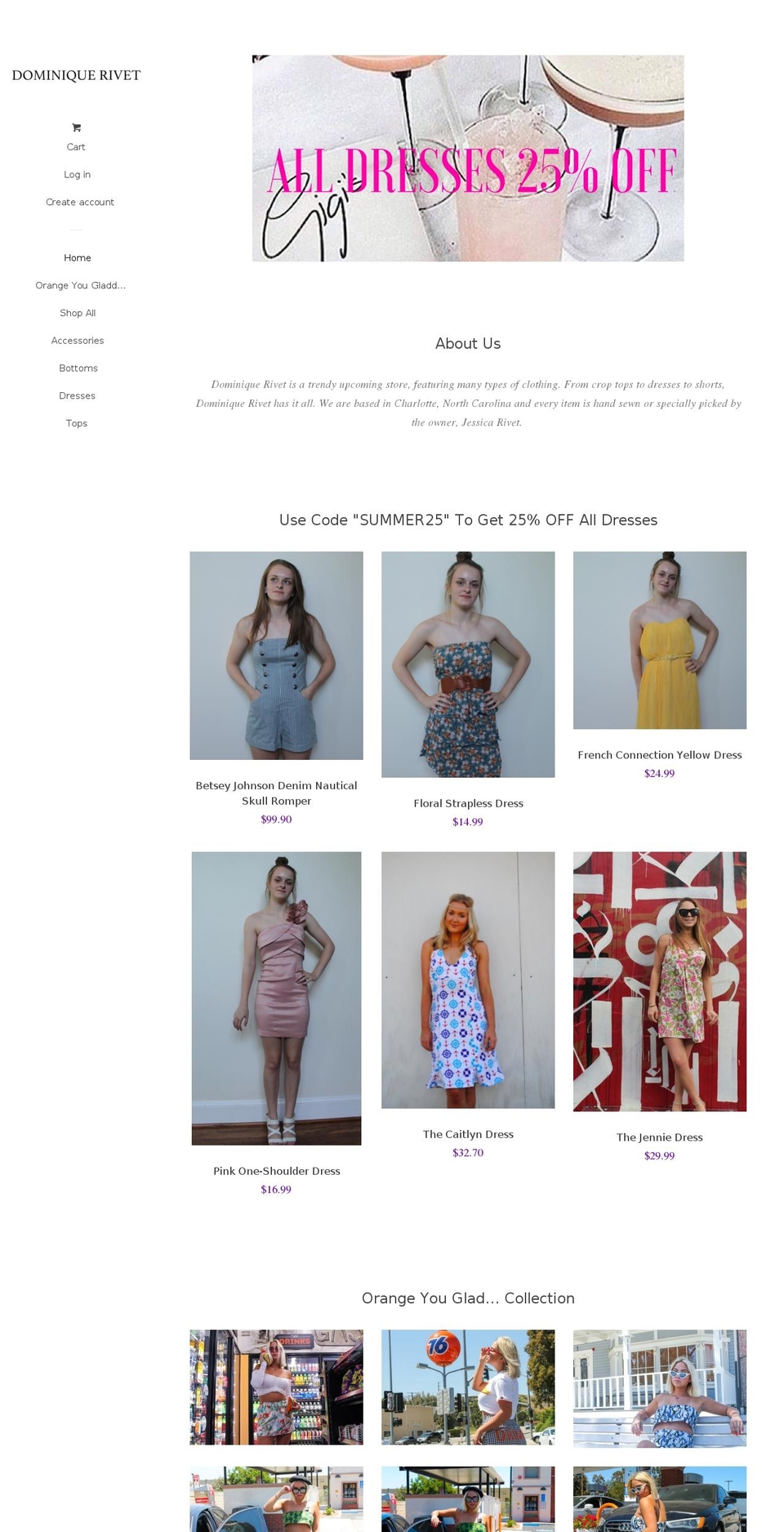 dominique-rivet.com — Shopify storefront screenshot