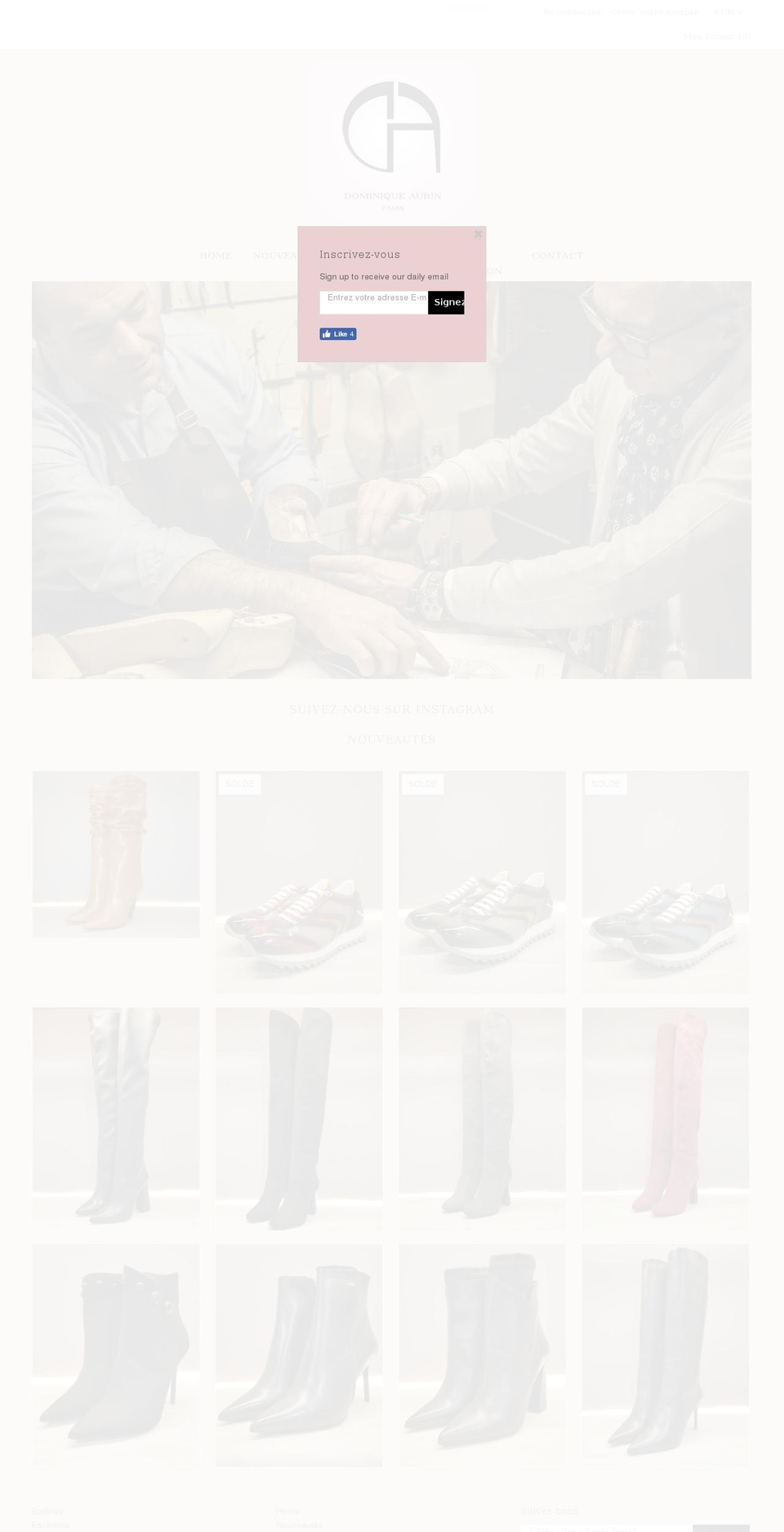 dominiqueaubin.com shopify website screenshot