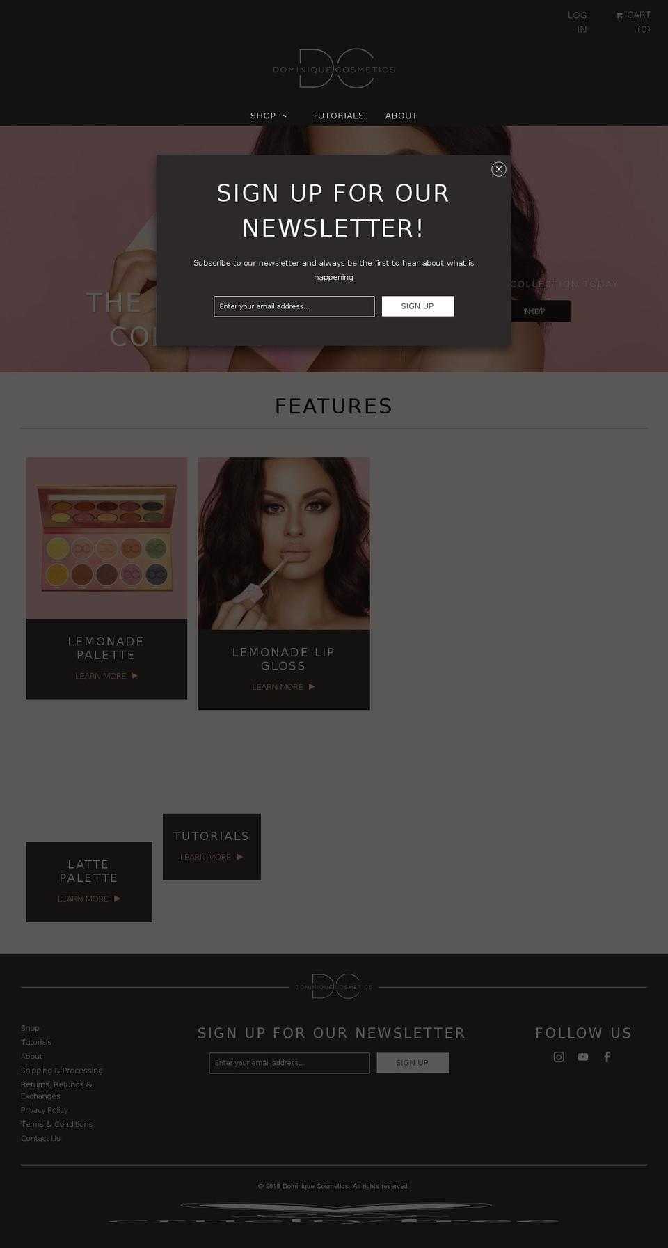 dominiquecosmetics-new Shopify theme site example dominiquebeauty.com