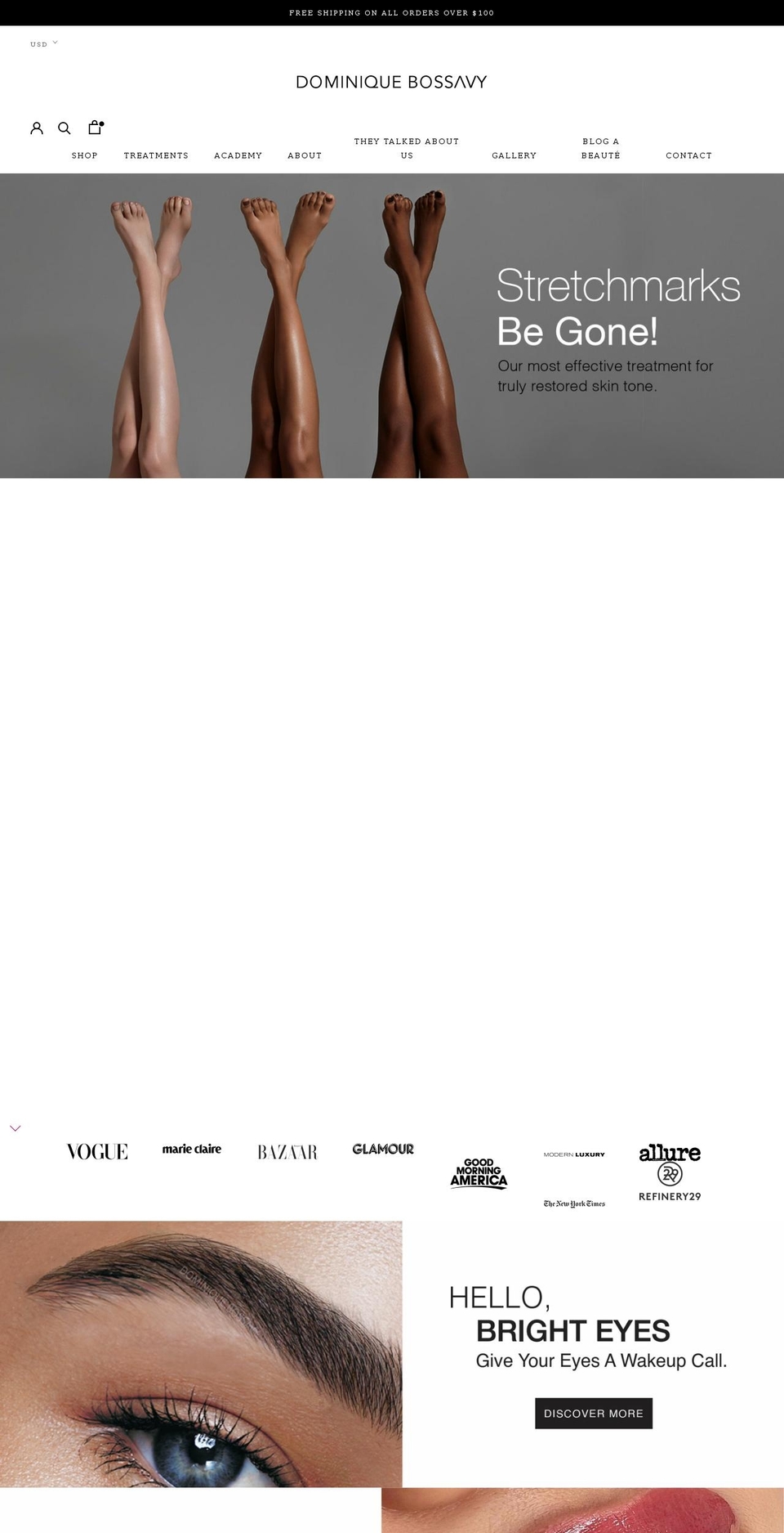 dominiquebossavy.com shopify website screenshot