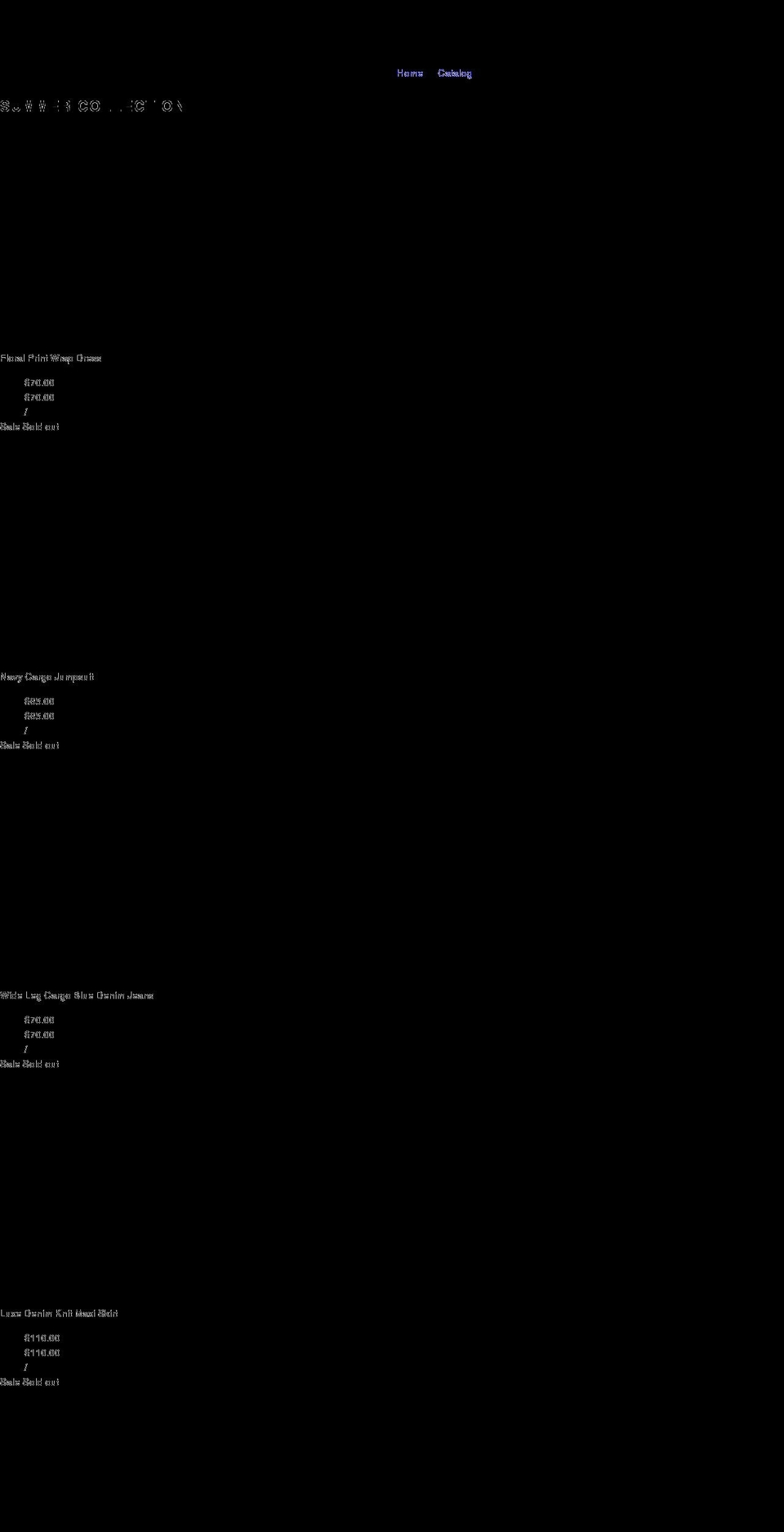 dominiquezhanecollection.com shopify website screenshot