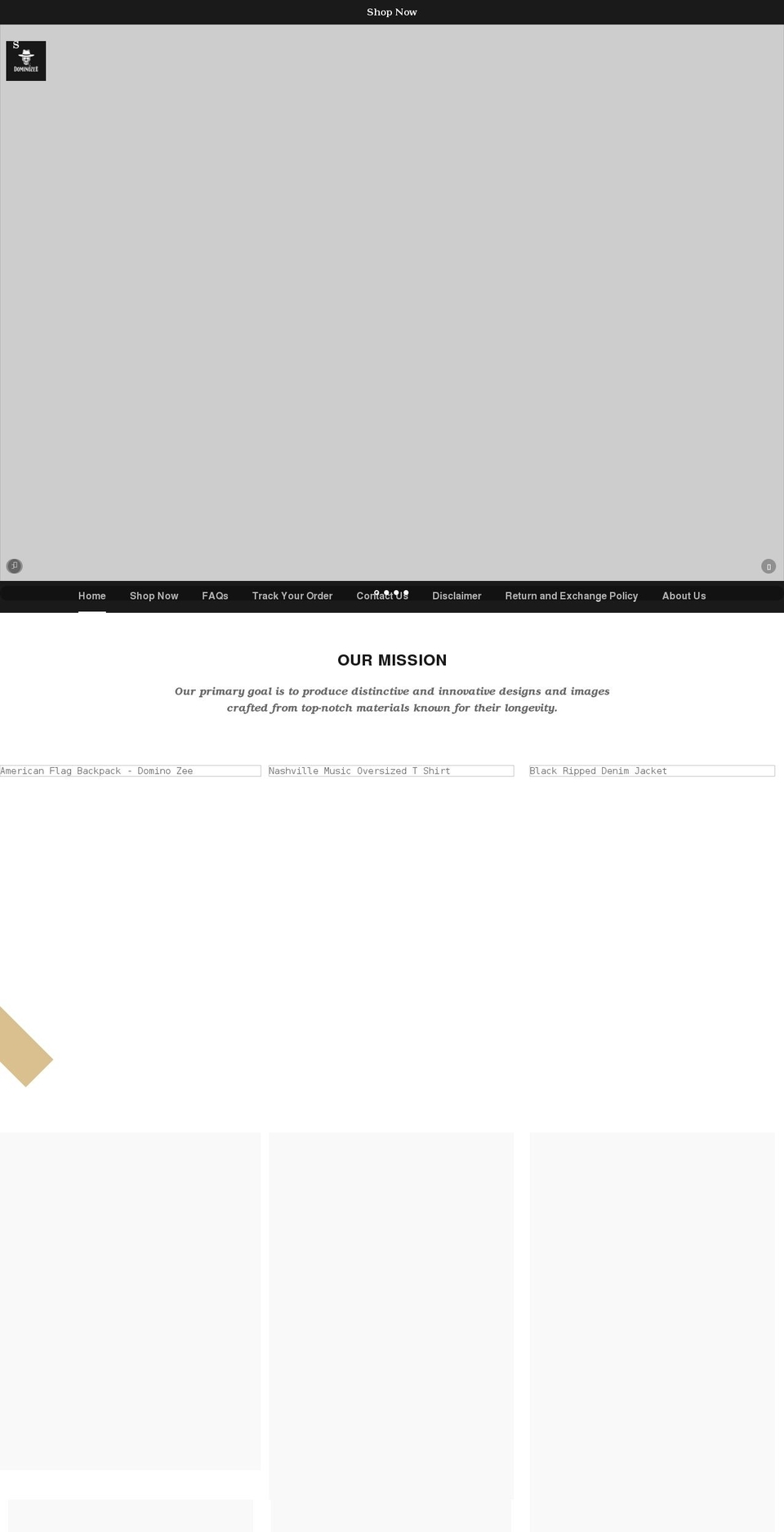 dominozee.com shopify website screenshot