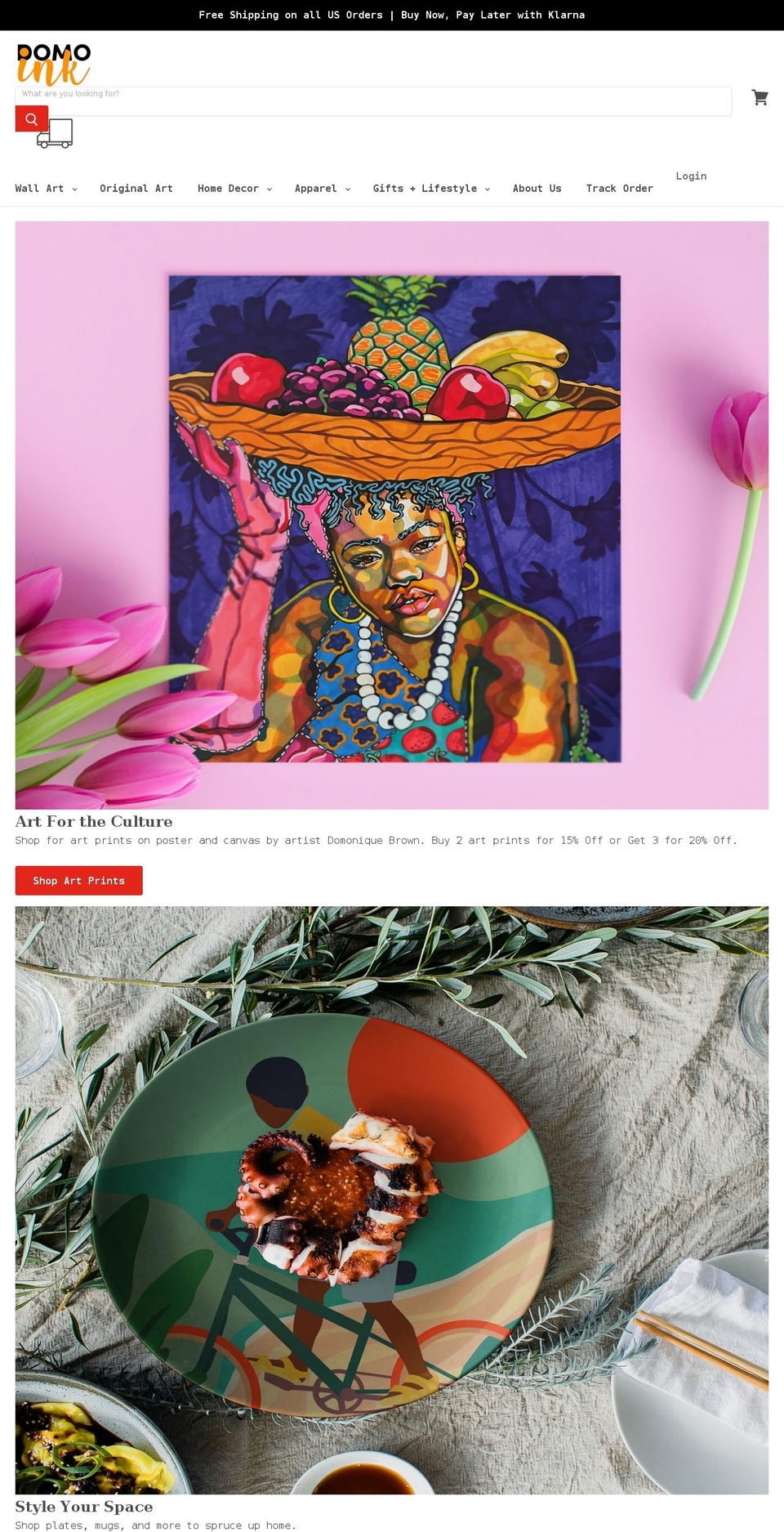 domoink.com shopify website screenshot