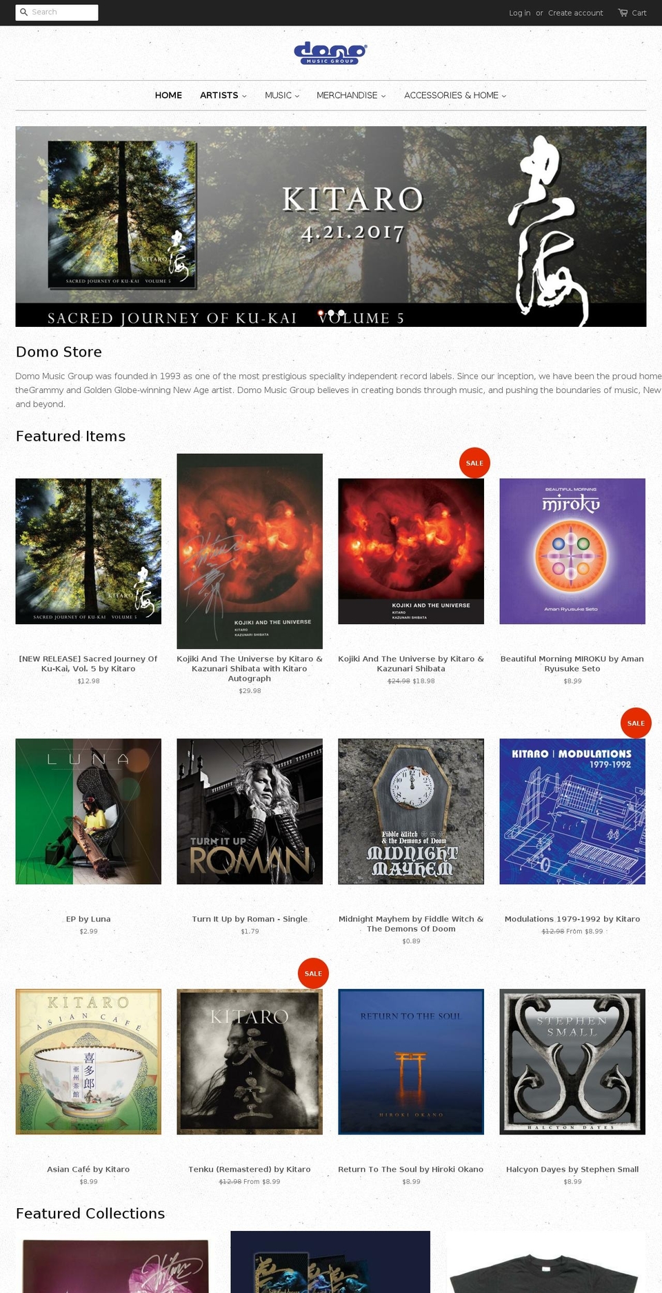domorecords-store.com shopify website screenshot
