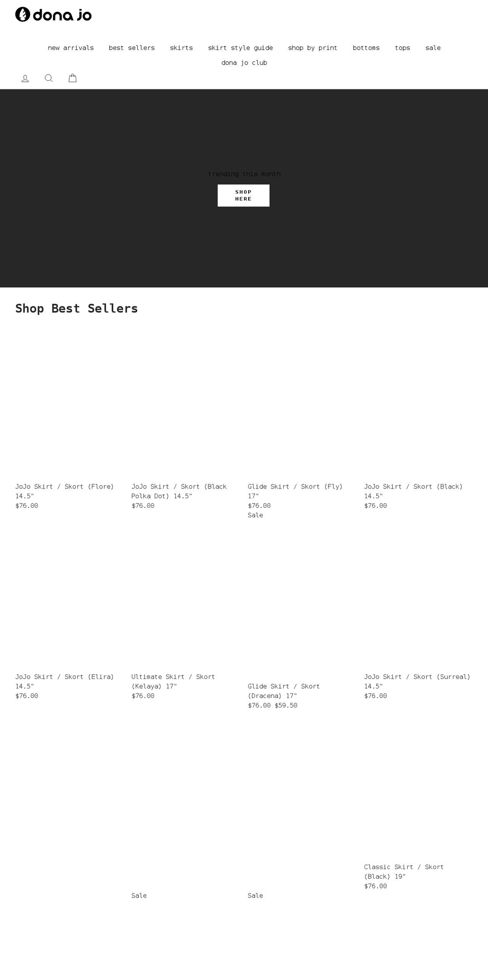 donajobrand.com shopify website screenshot