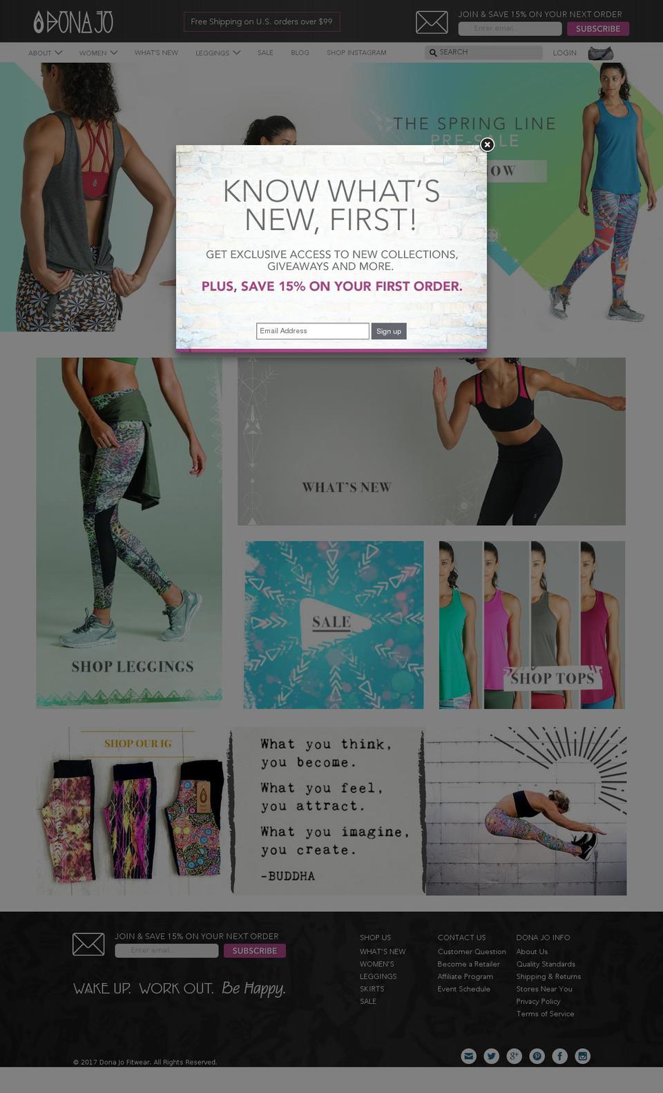 Boost Shopify theme site example donajofitwear.com