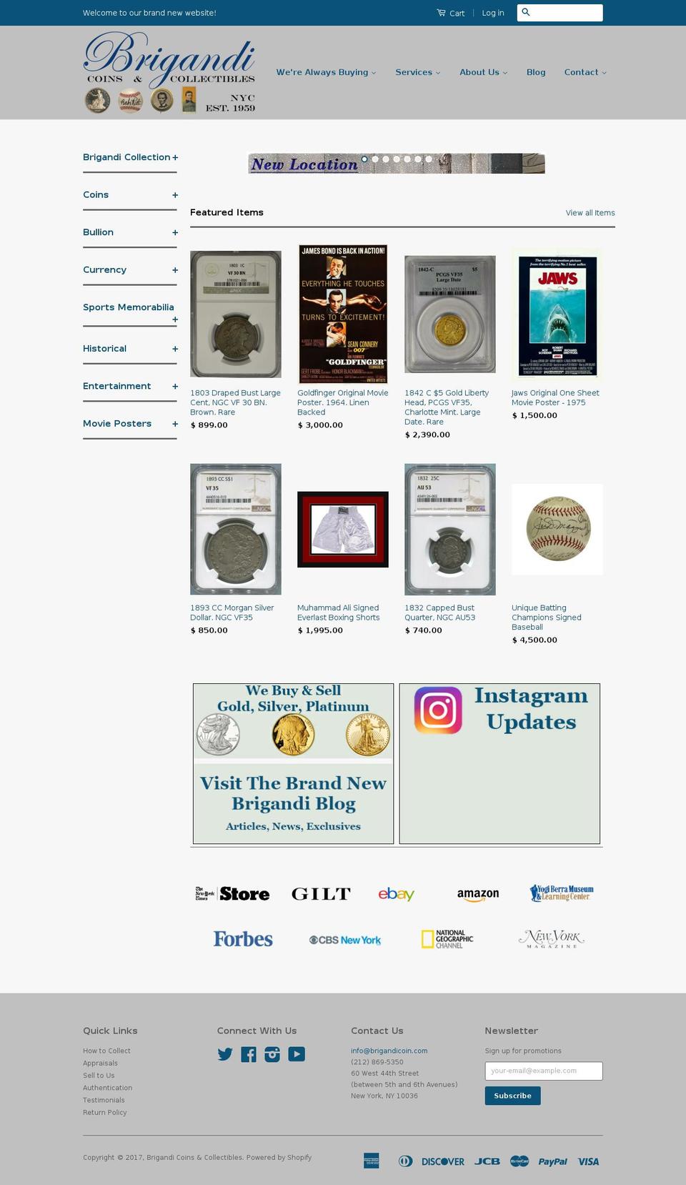 donaldbrigandi.com shopify website screenshot