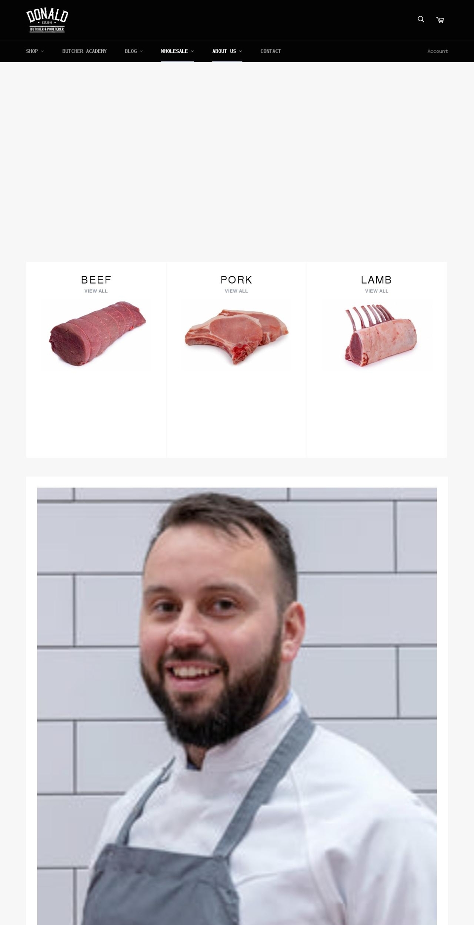 donaldbutcher.co.uk shopify website screenshot