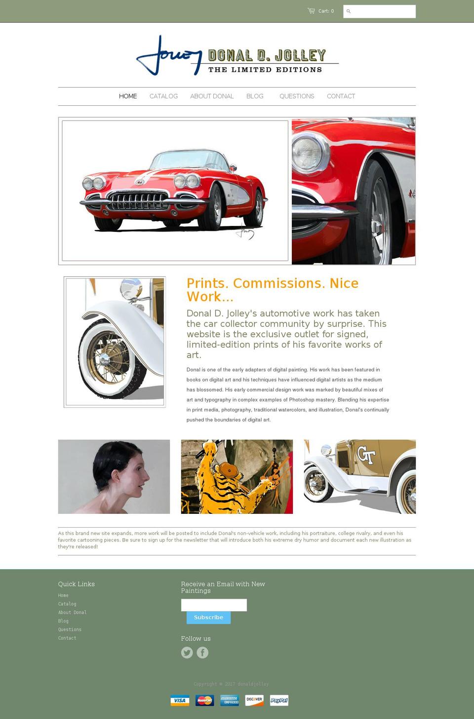 donaldjolley.com shopify website screenshot