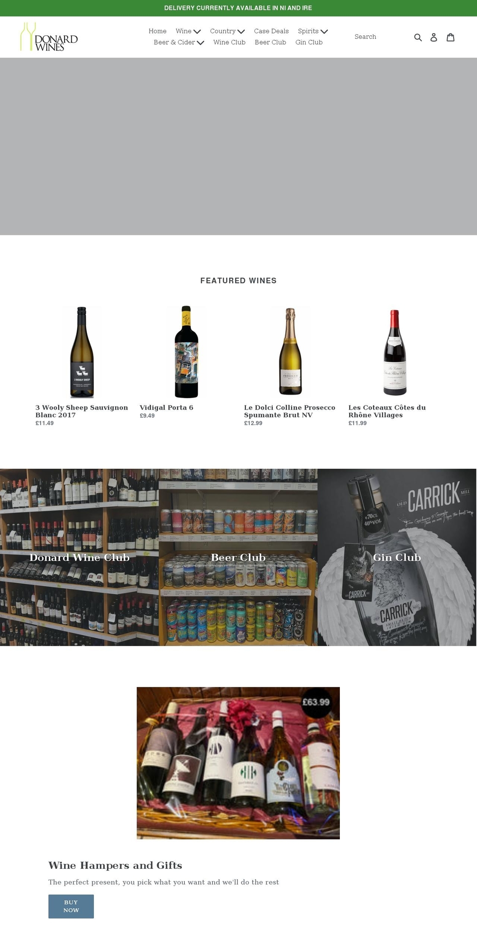 donardwines.co.uk shopify website screenshot