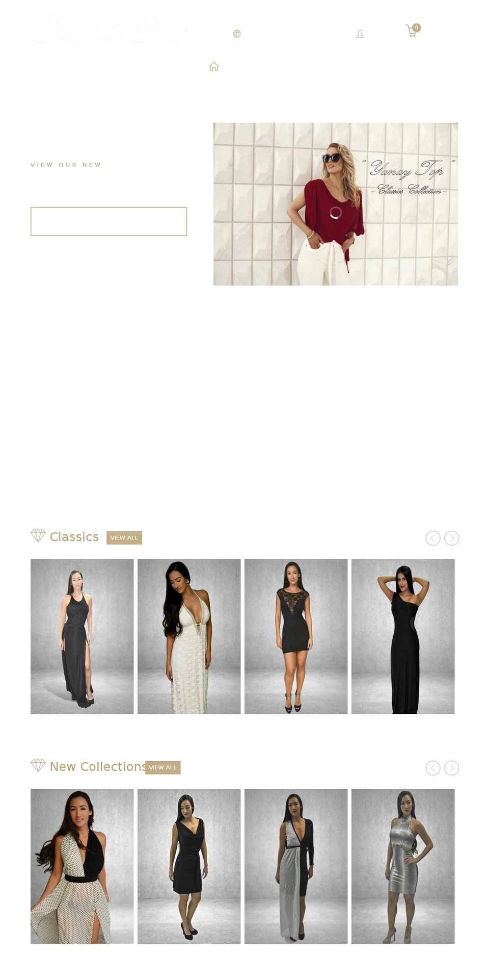 donatelladress.com — Shopify storefront screenshot