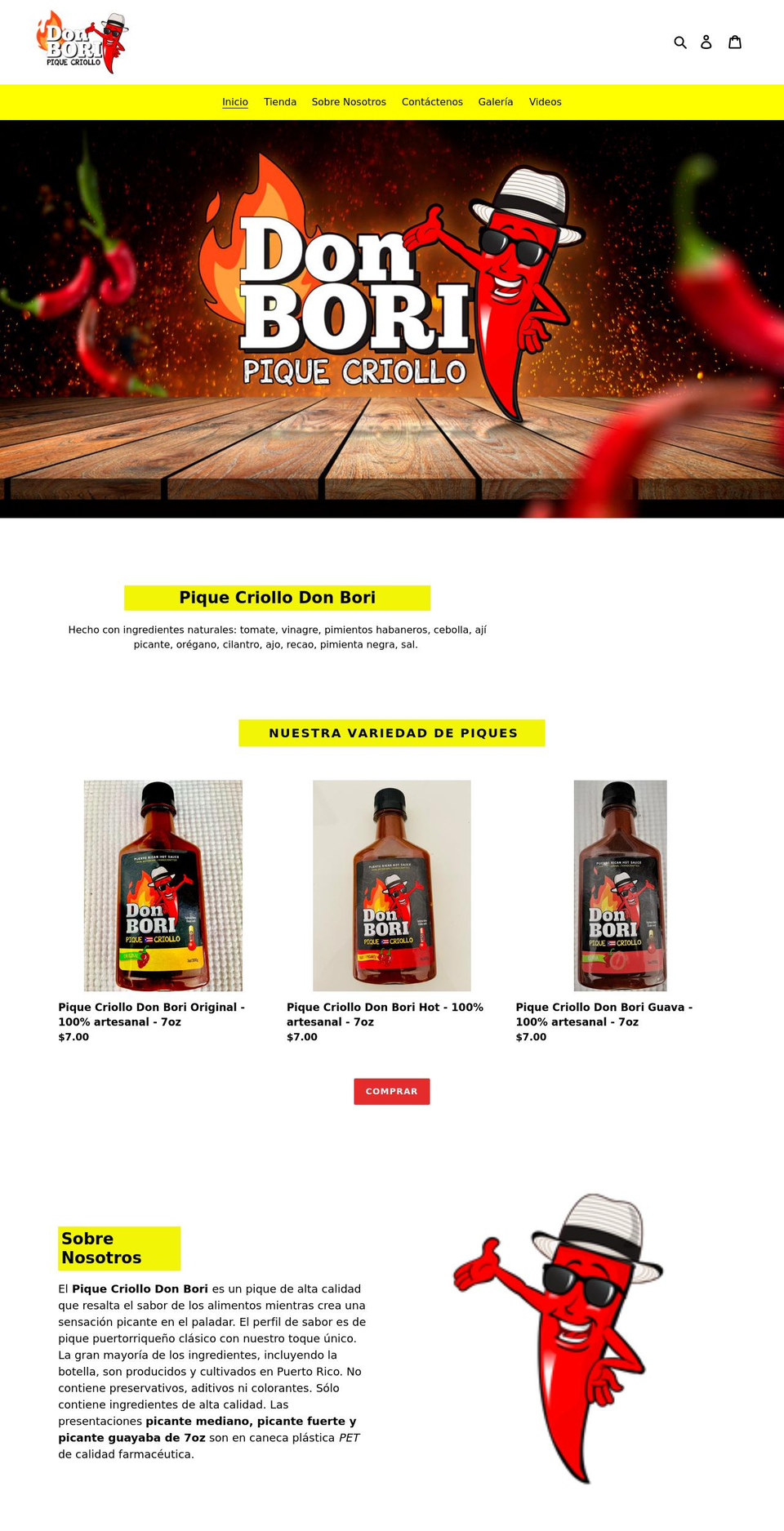donbori.com shopify website screenshot