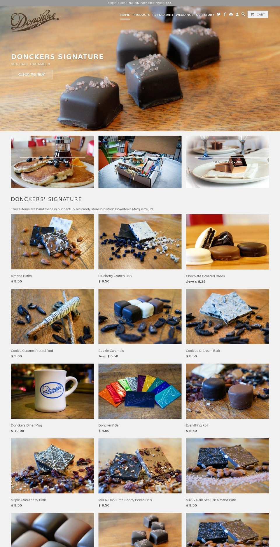 donckersonline.com shopify website screenshot