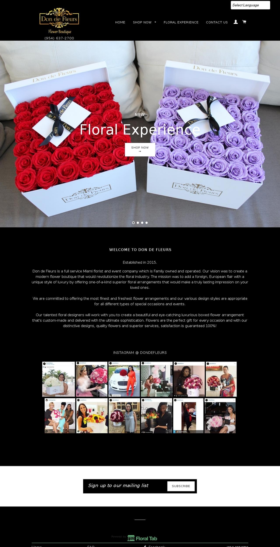 dondefleurs.com shopify website screenshot