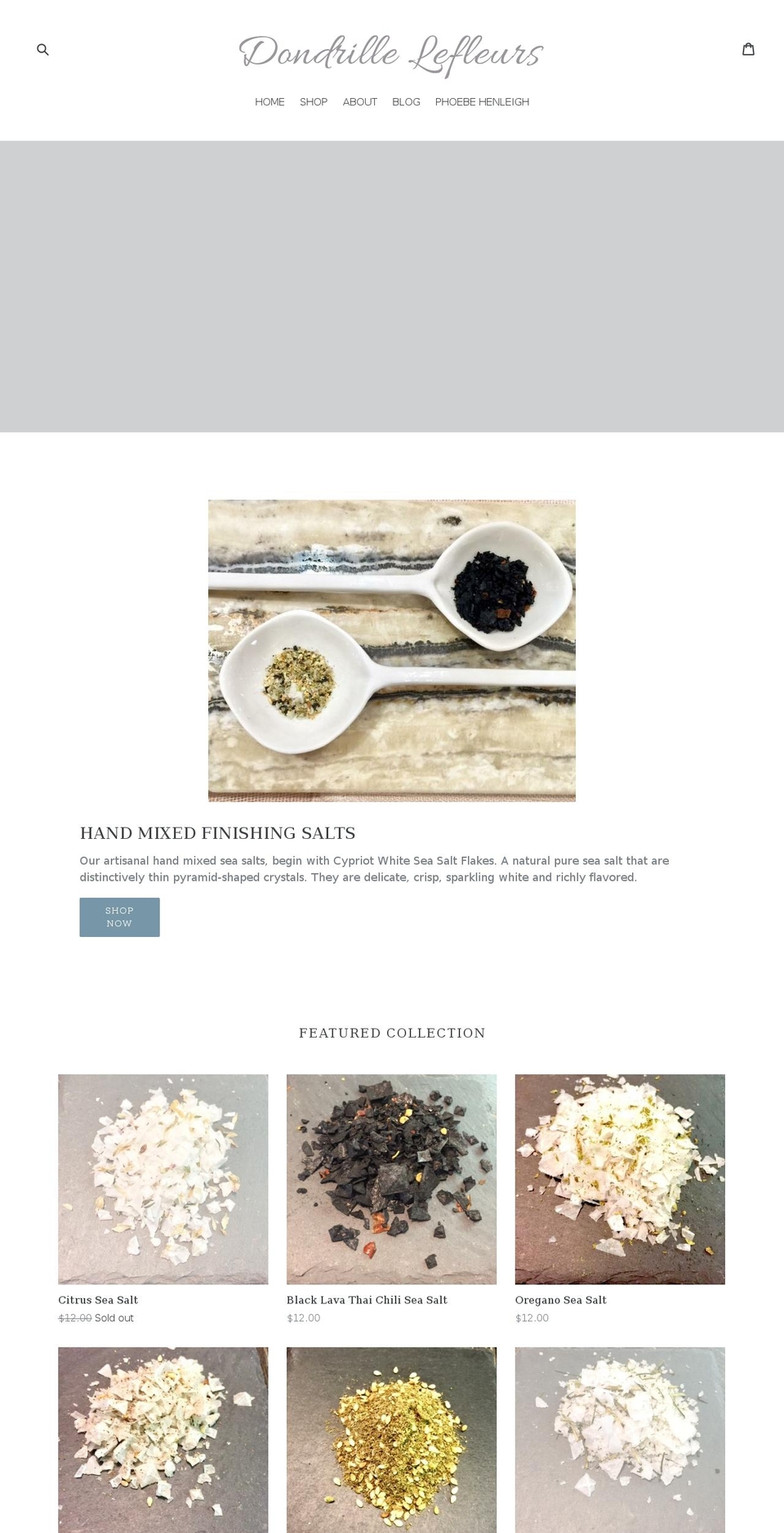 dondrillelefleurs.com — Shopify storefront screenshot