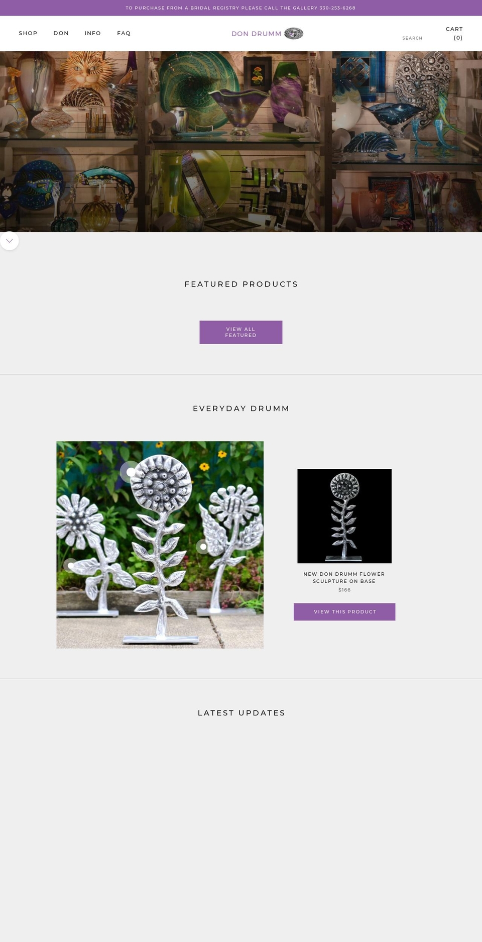 dondrummstudios.com — Shopify storefront screenshot