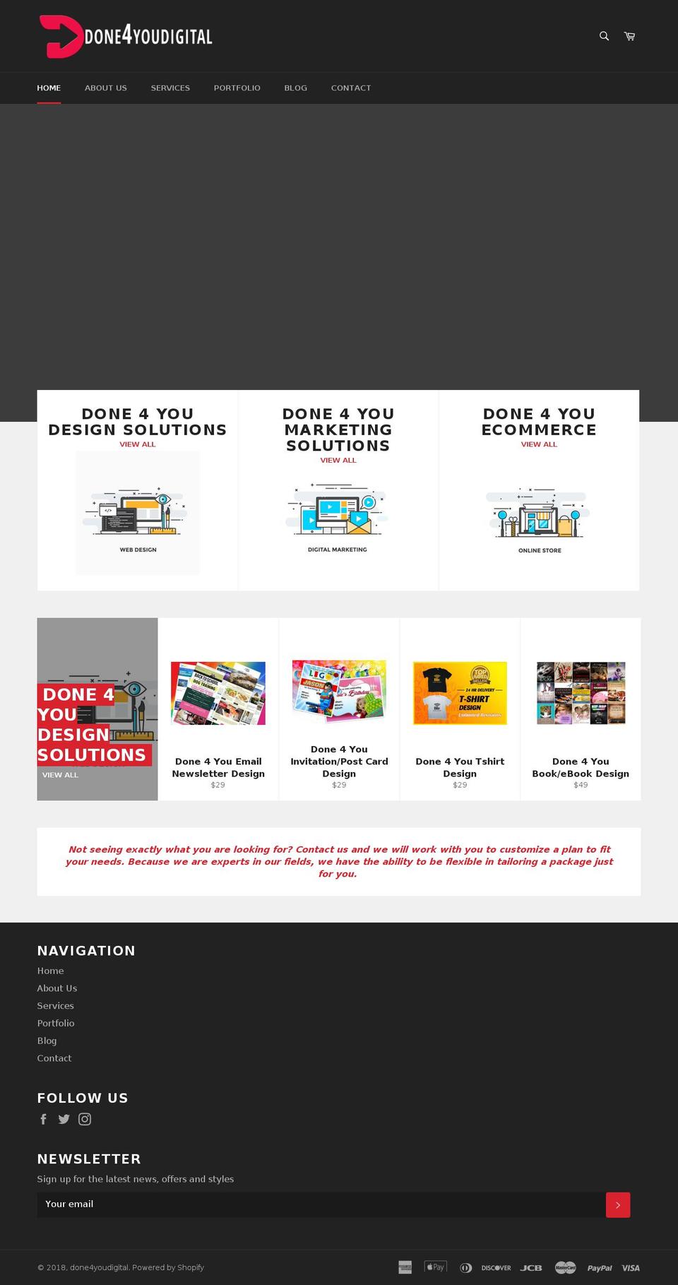 done4youdigital.com — Shopify storefront screenshot
