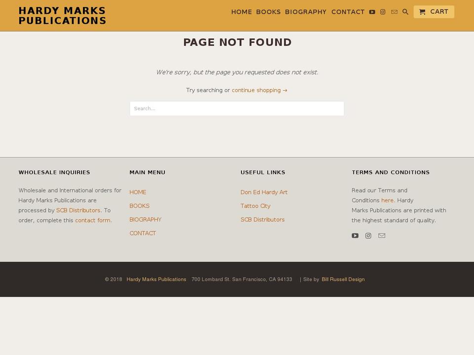 donedhardyarchive.com — Shopify storefront screenshot