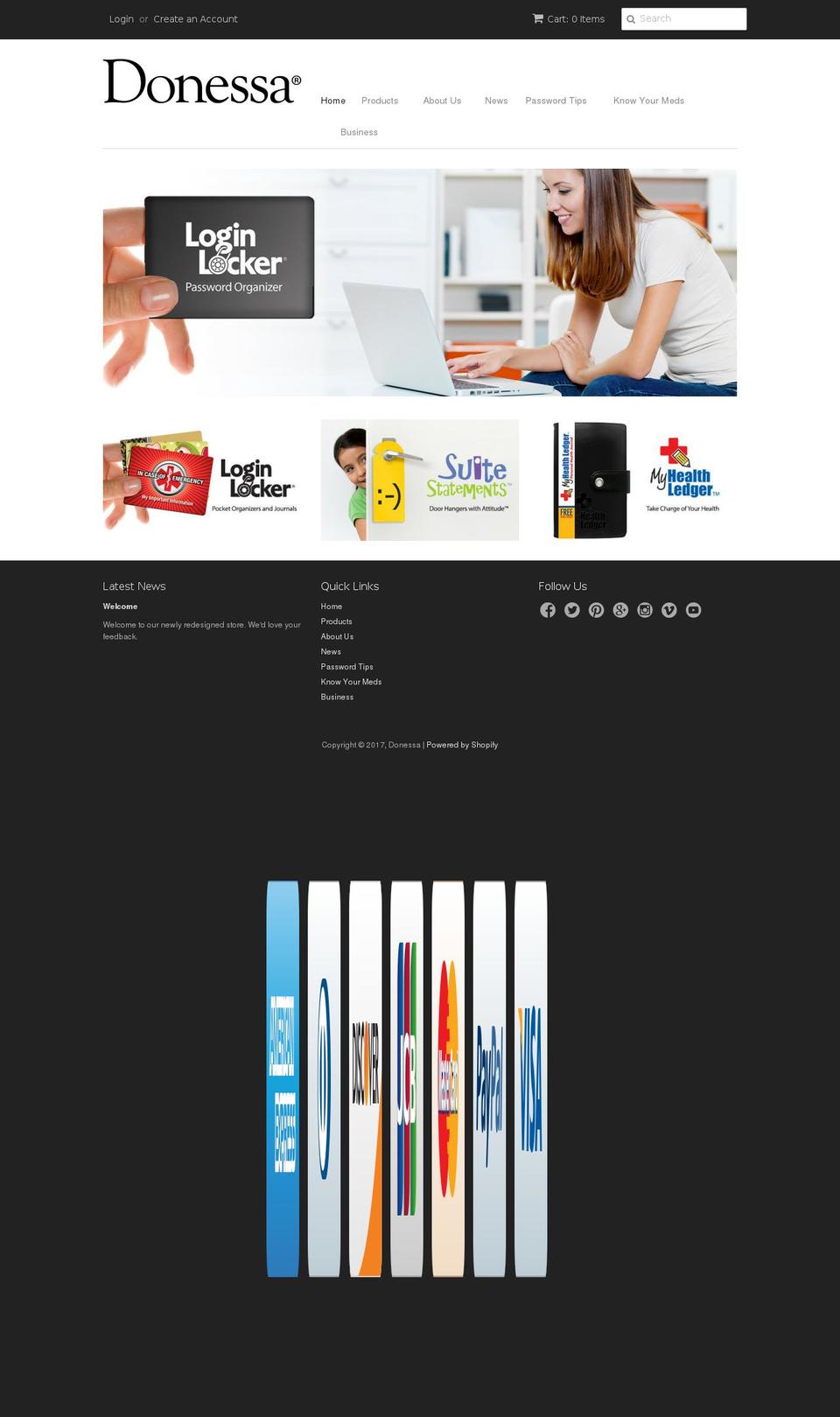 donessa.com shopify website screenshot