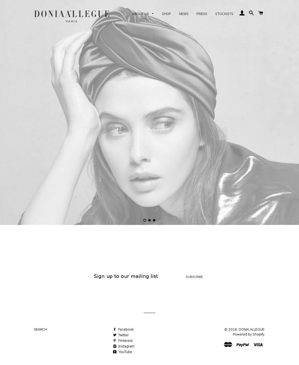 doniaallegue.fr shopify website screenshot