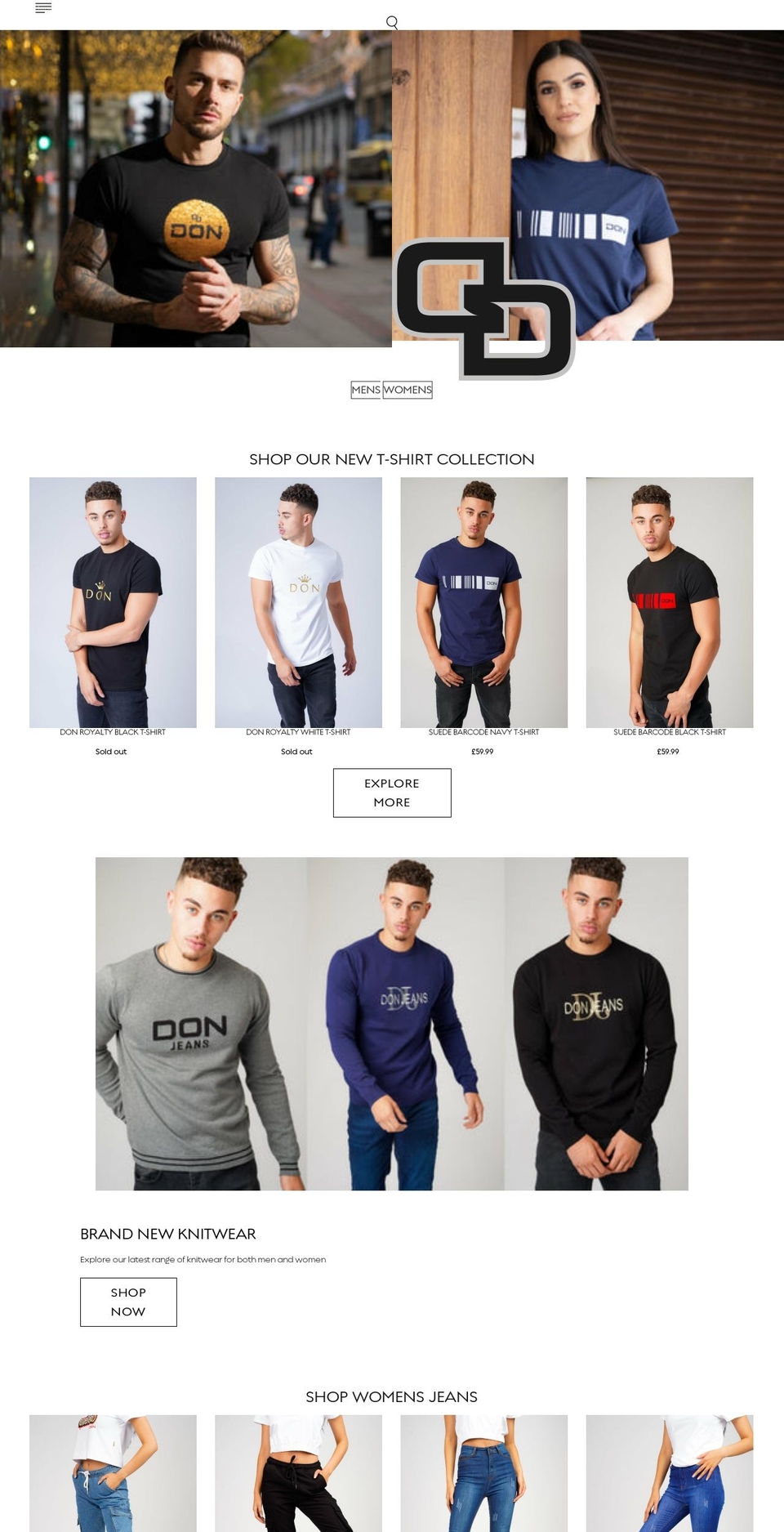 donjeans.com shopify website screenshot
