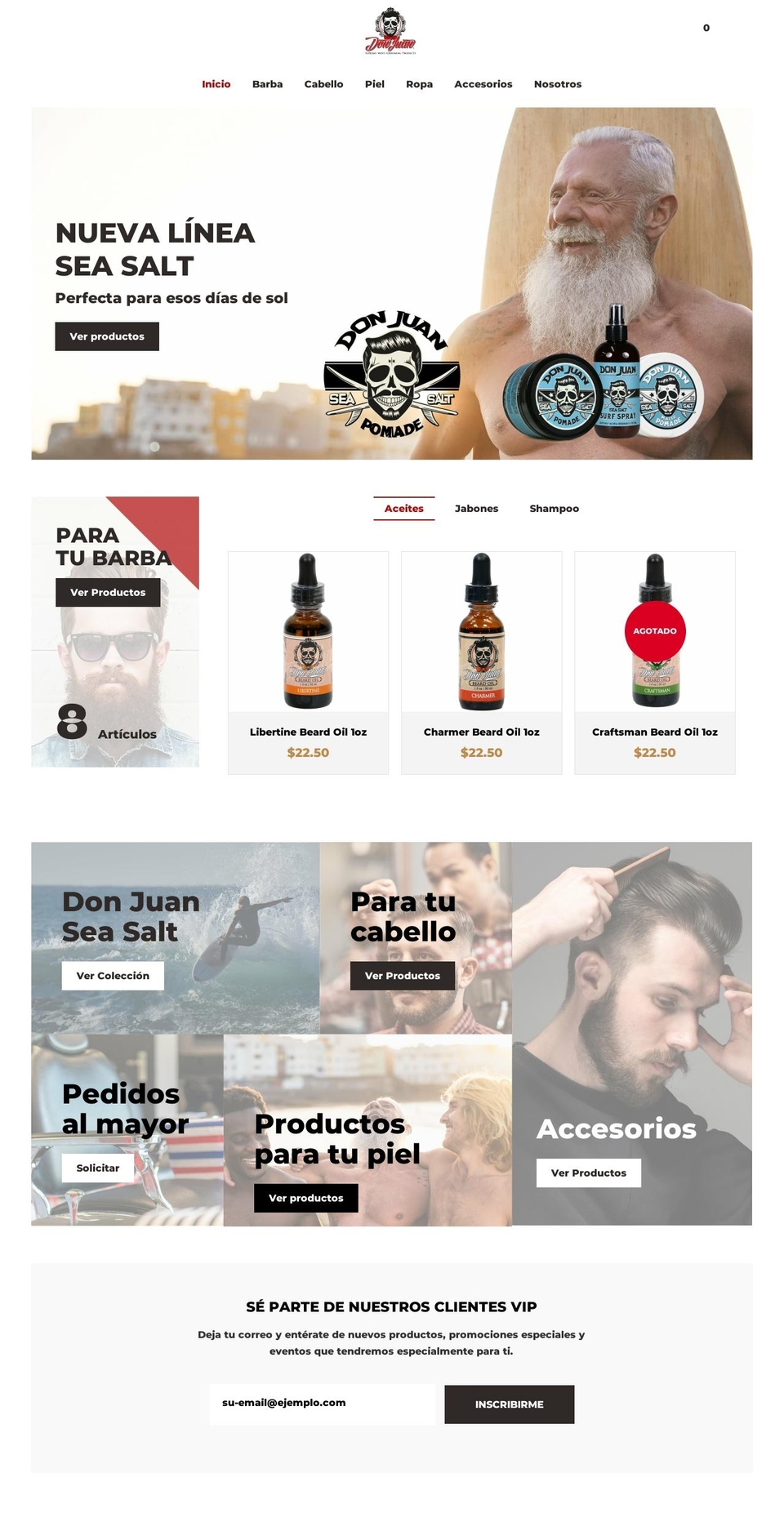 donjuanla.com shopify website screenshot