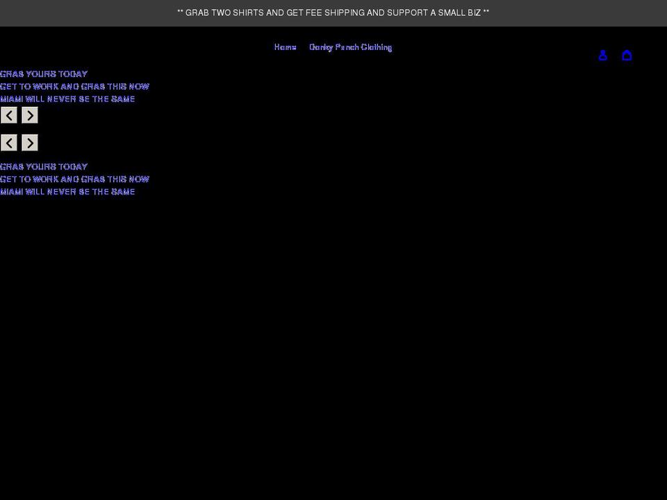 donkeypunchclothing.com shopify website screenshot